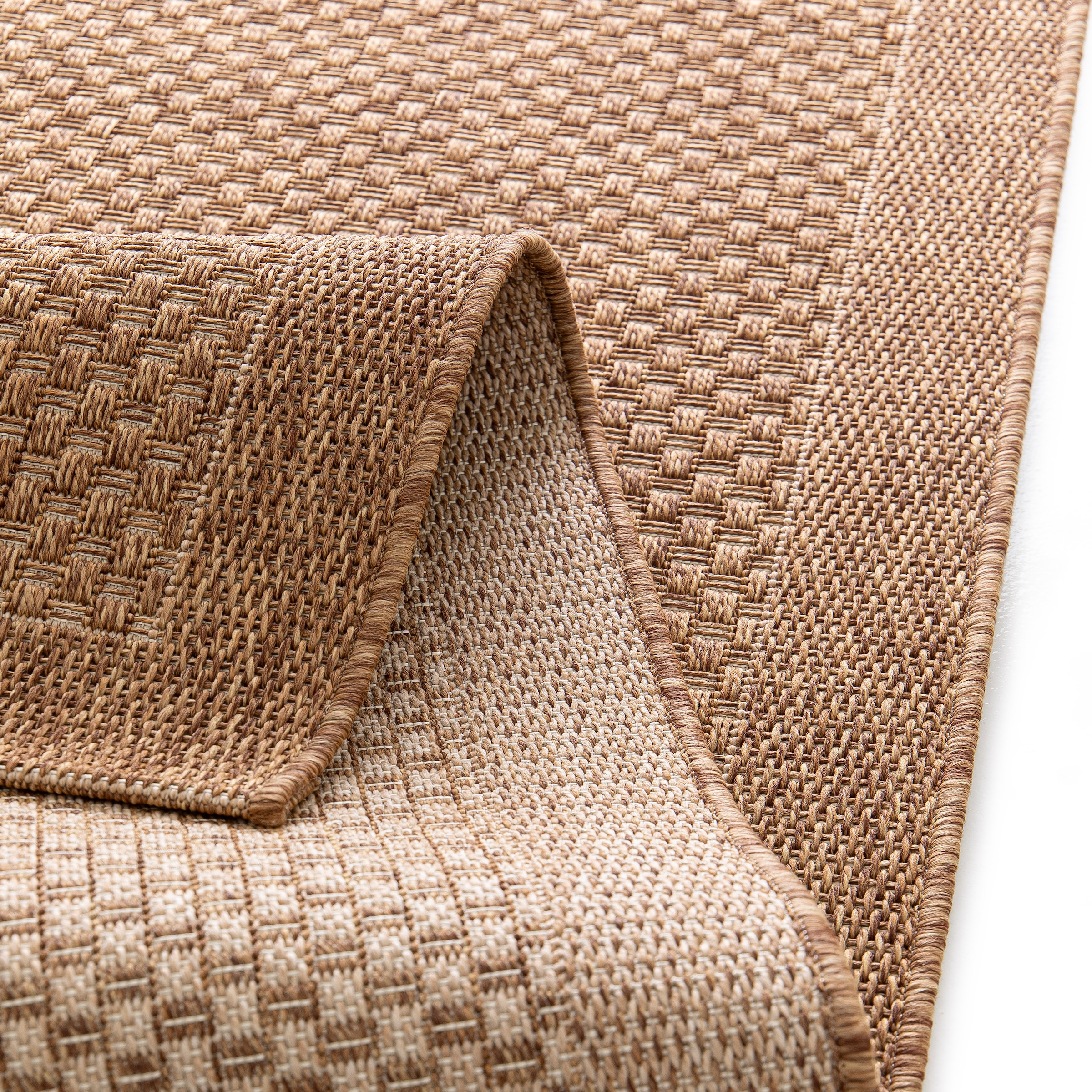 OTTO home Teppich »Arona, Sisal-Optik mit Bordüre, auch für Balkon und Terrasse« rechteckig 7 mm Höhe In- und Outdoor geeignet, Wetterfest & UV-beständig