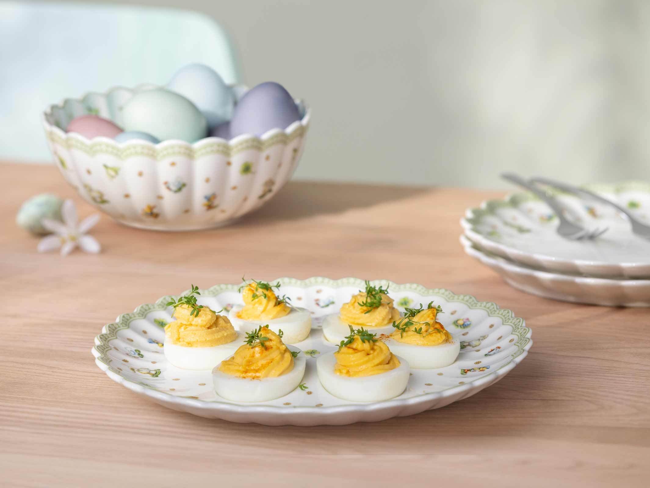 Villeroy & Boch Eierbecher "Eierteller Easter Delight ø 24,2 cm grün" Mikrowellengeeignet