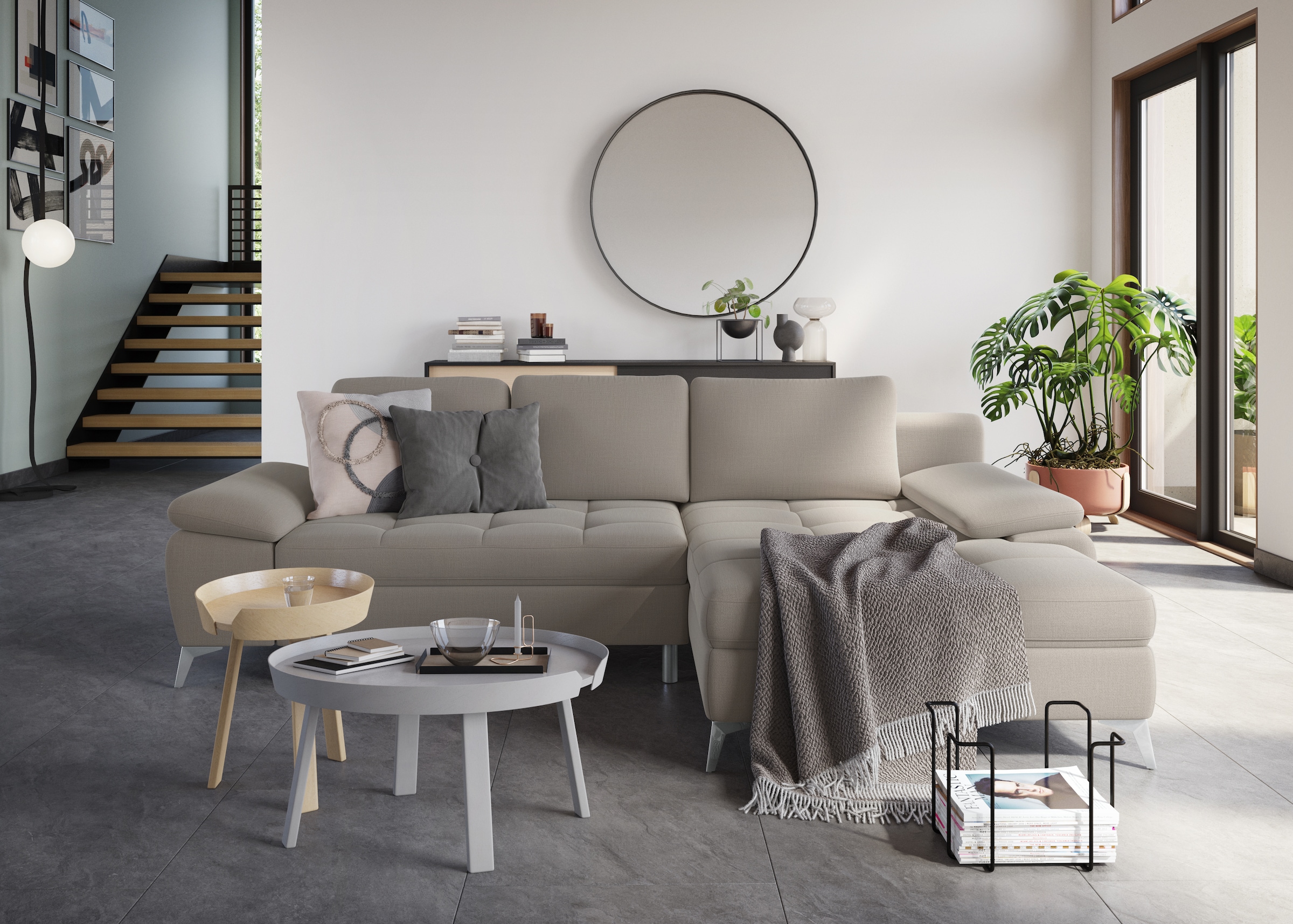 sit&more Ecksofa "Latigo L-Form" mit Recamiere, wahlweise mit Bettfunktion günstig online kaufen