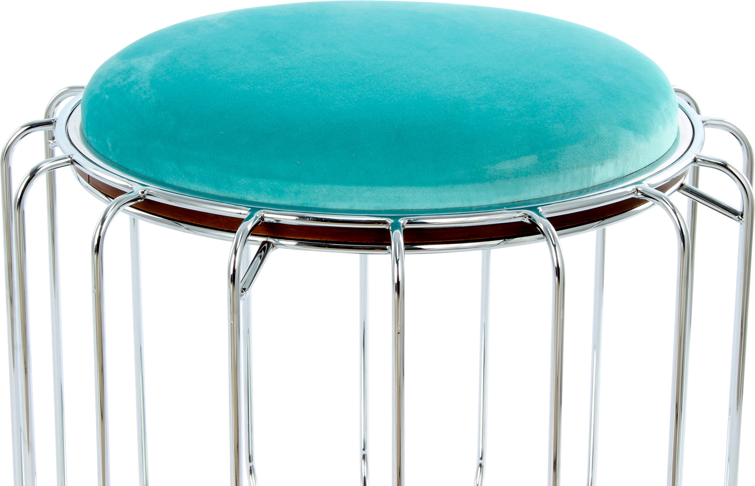 Kayoom Beistelltisch »Pouf Comfortable 110, abnehmbares und wendbares Oberteil«, (1 St.), praktisch umzuwandeln in Tisch oder Hocker, mit Spiegelglas