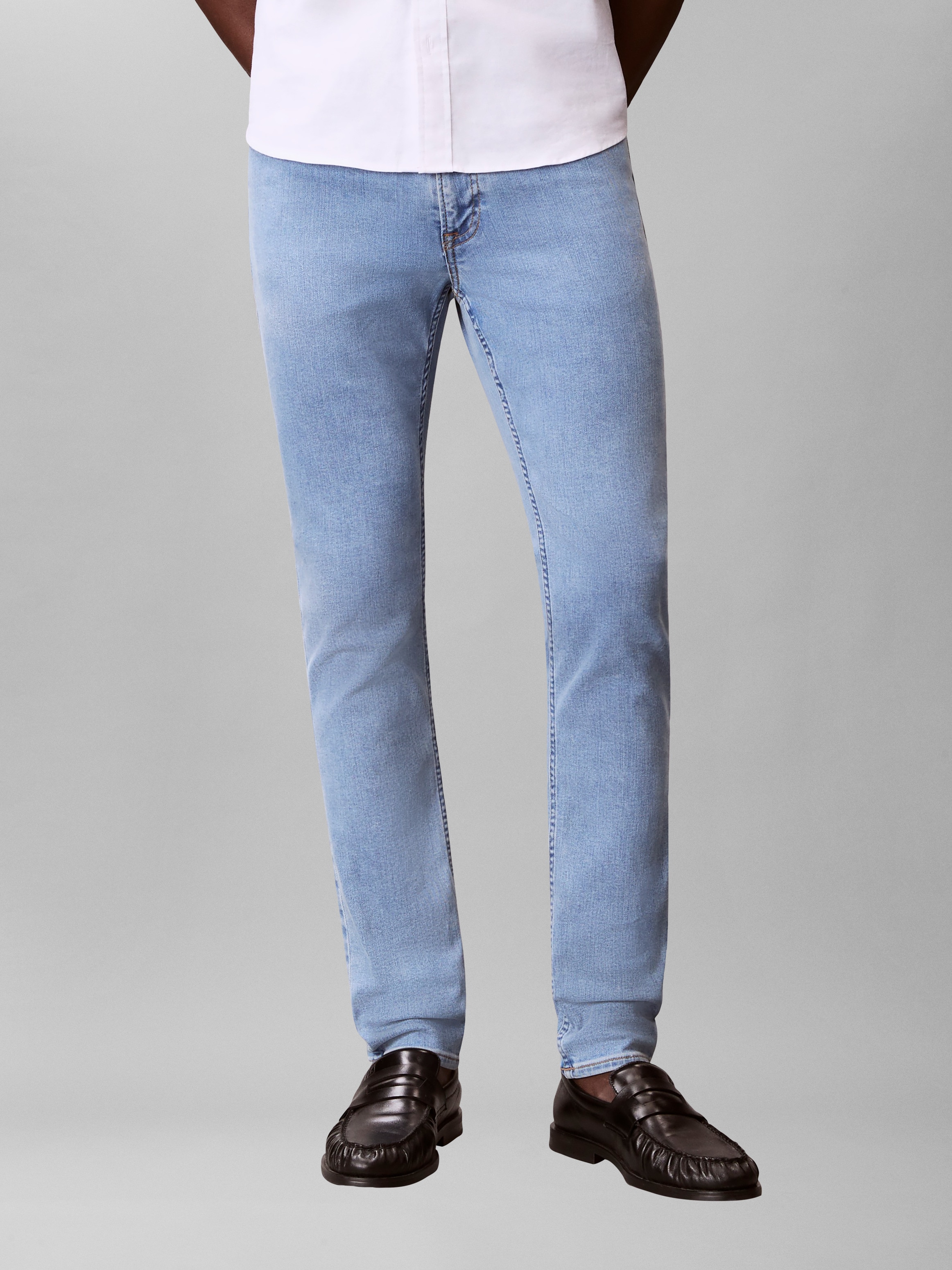 Calvin Klein Jeans Skinny-fit-Jeans "SKINNY" mit Leder-Badge