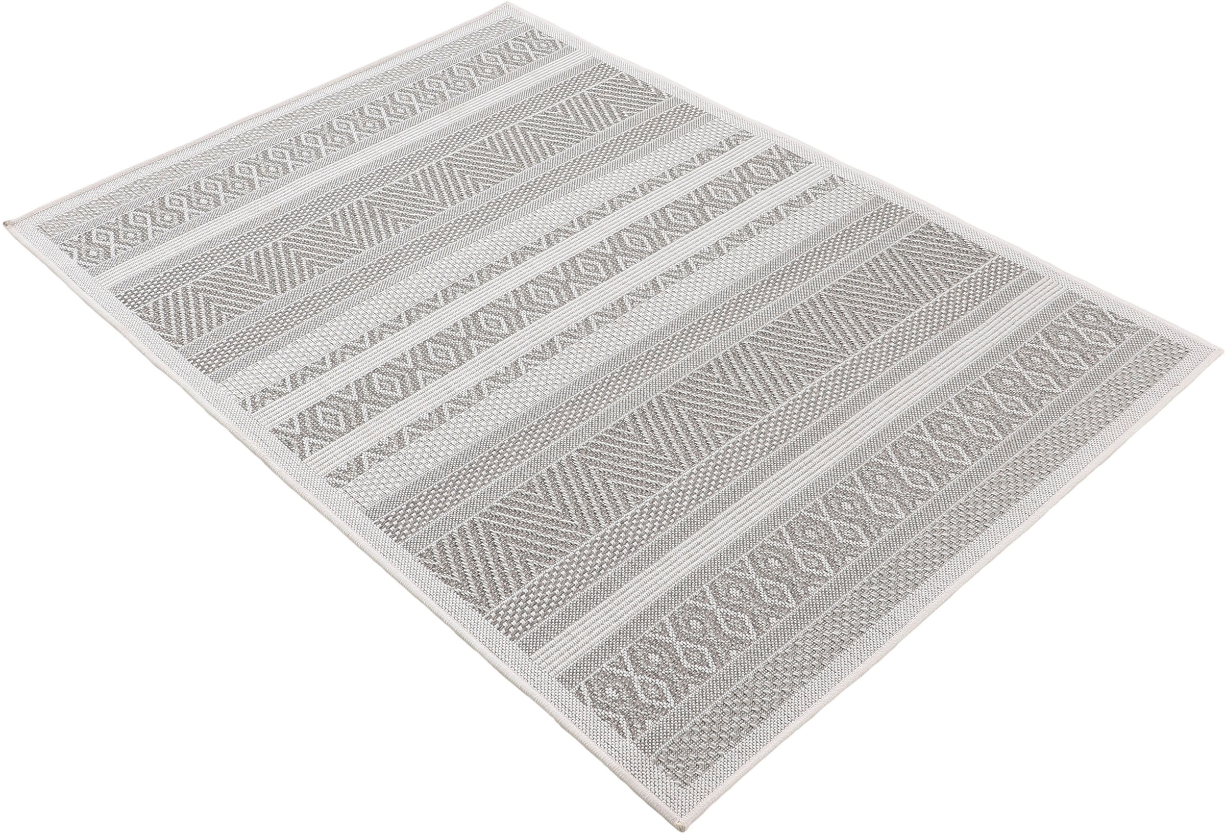 Thumbnail - carpetfine Teppich "Boho 101, auch als Läufer erhältlich" rechteckig 4 mm Höhe robustes Flachgewebe, Sisal Optik, UV-bes...