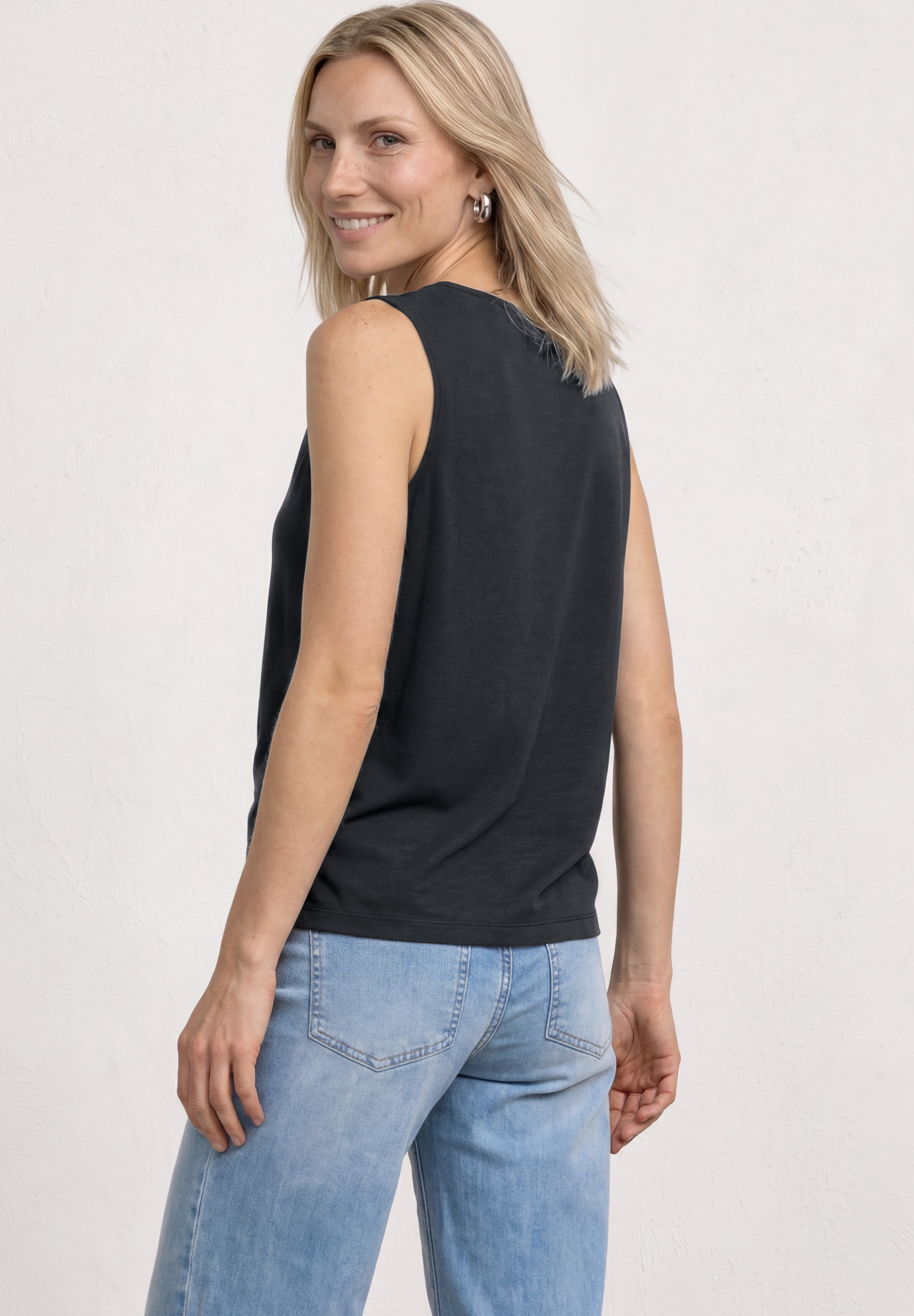STREET ONE Shapingtop Sommertop mit Wasserfall-Ausschnitt