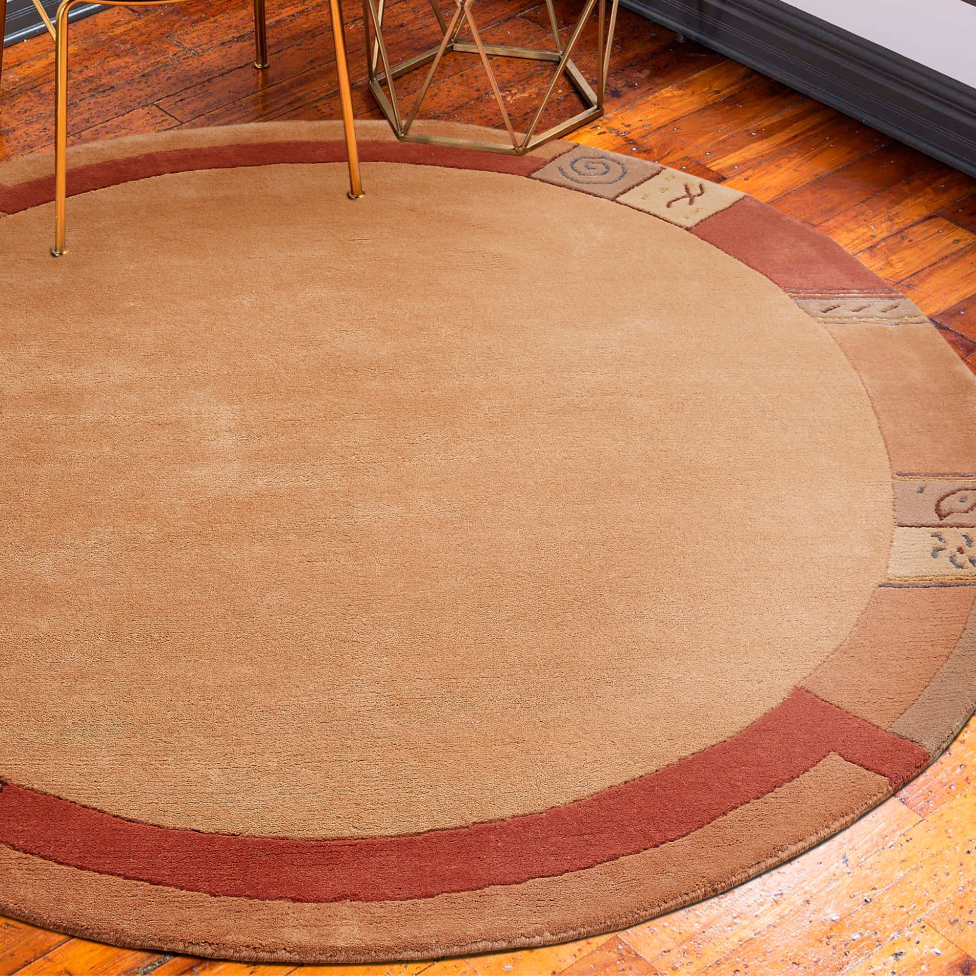 LUXOR living Wollteppich "India" rund 20 mm Höhe reine Wolle, handgeknüpft, günstig online kaufen