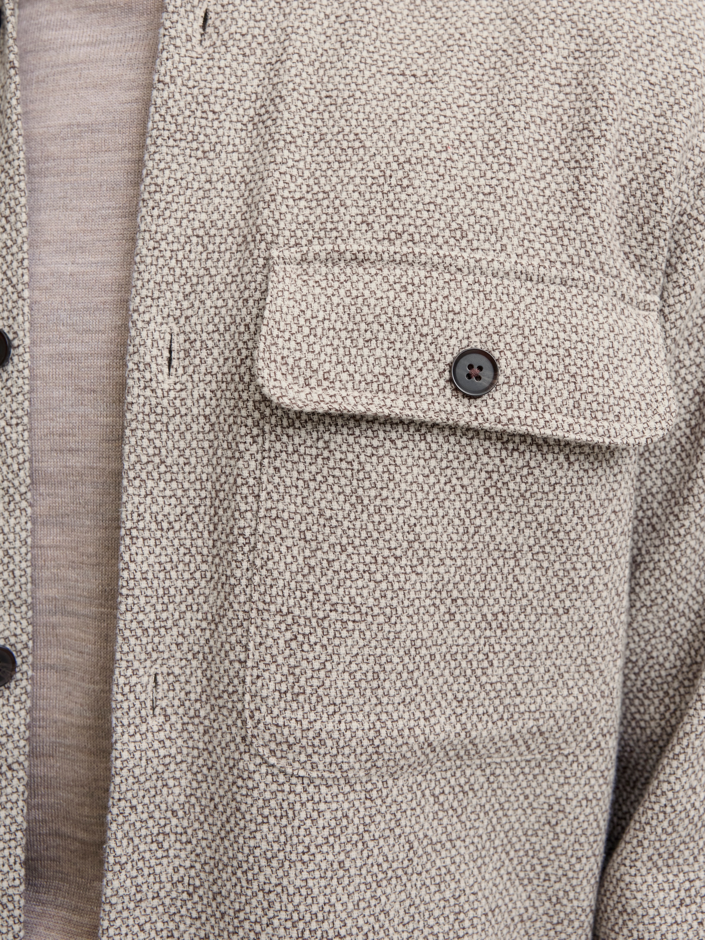 Jack & Jones Langarmhemd »JPRRAYLE MELANGE SOLID L/S OVERSHIRT SN«