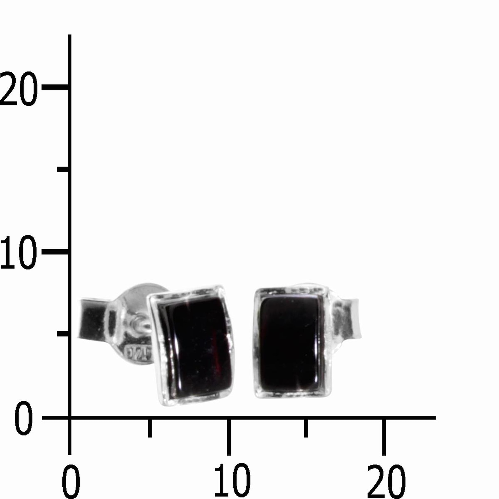 OSTSEE-SCHMUCK Paar Ohrstecker »- Classic 6x4 mm - Silber 925/000 - Bernstein«