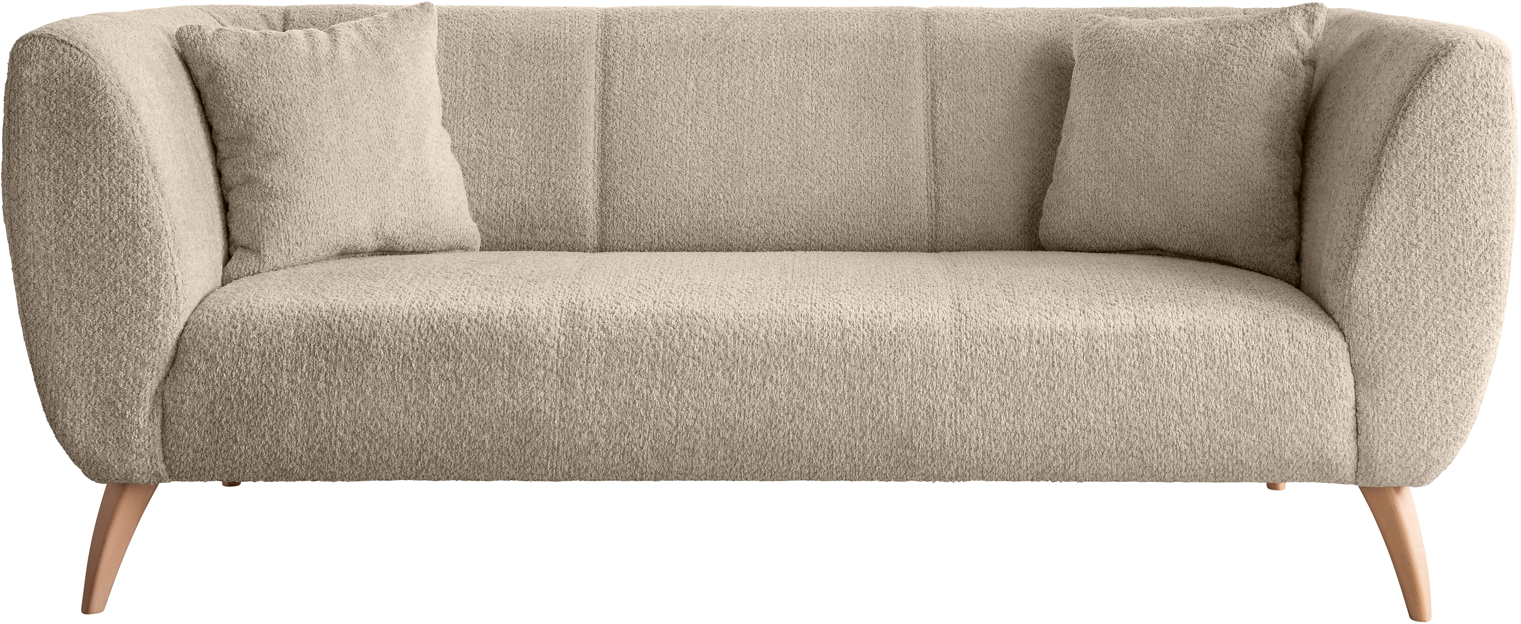 Home affaire 3-Sitzer "Colori modern und bequem, schmale Armlehnen, tolle Detailverarbeitung" zwei verschiedene Fußfarben wählbar
