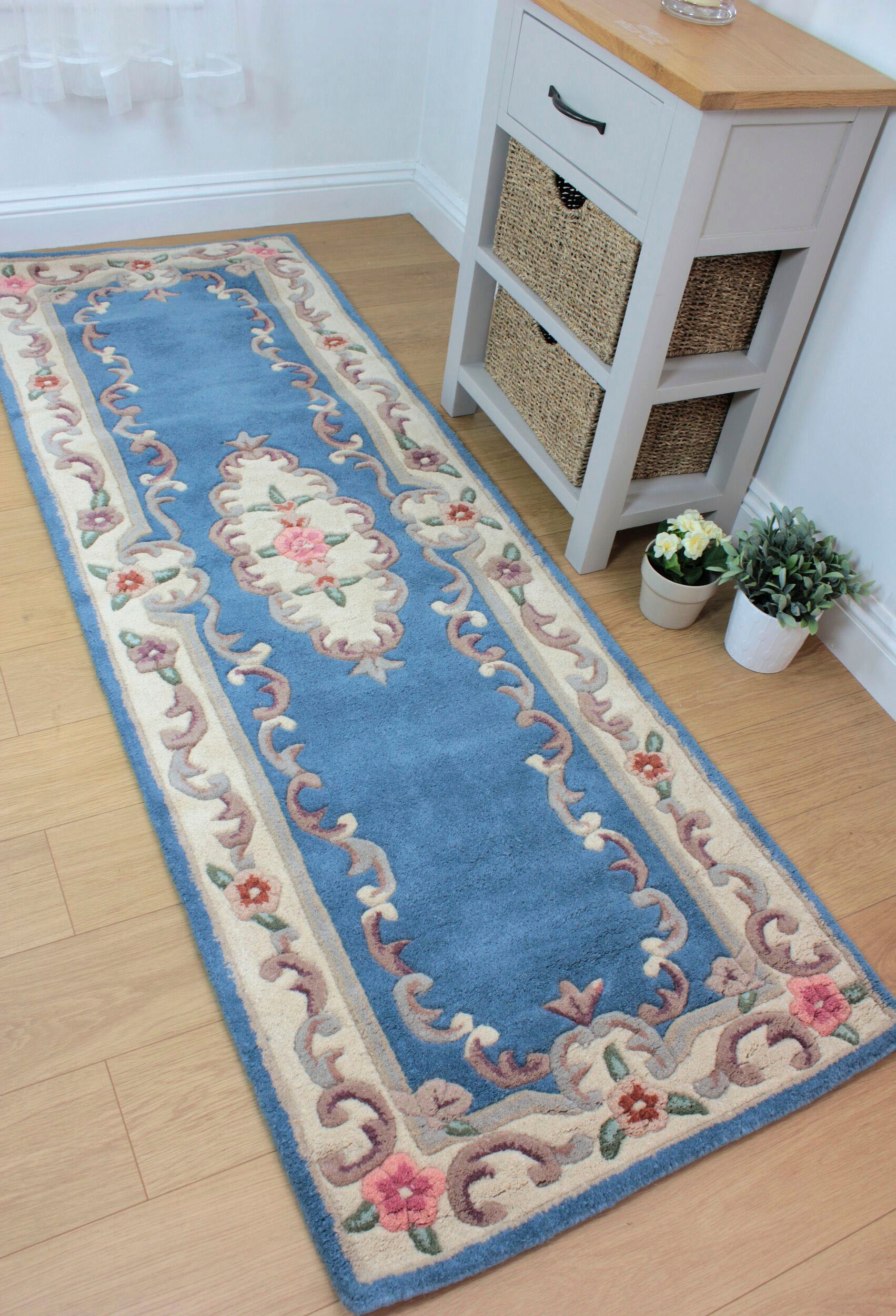 FLAIR RUGS Läufer "Aubusson" rechteckig 10 mm Höhe Wolle, Teppich, Wohnzimm günstig online kaufen
