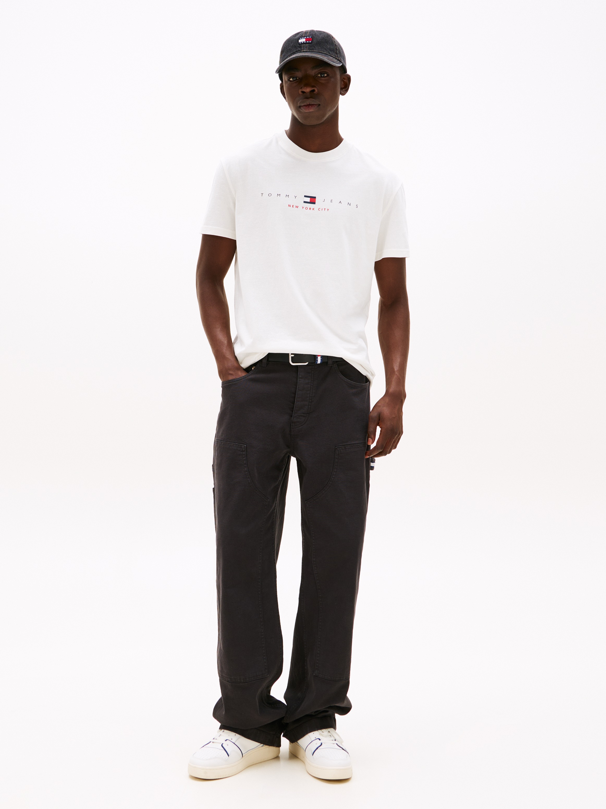 Tommy Jeans T-Shirt "TJM REG FLAG LINEAR SS TEE EXT", Mit Rundhalsausschnit günstig online kaufen