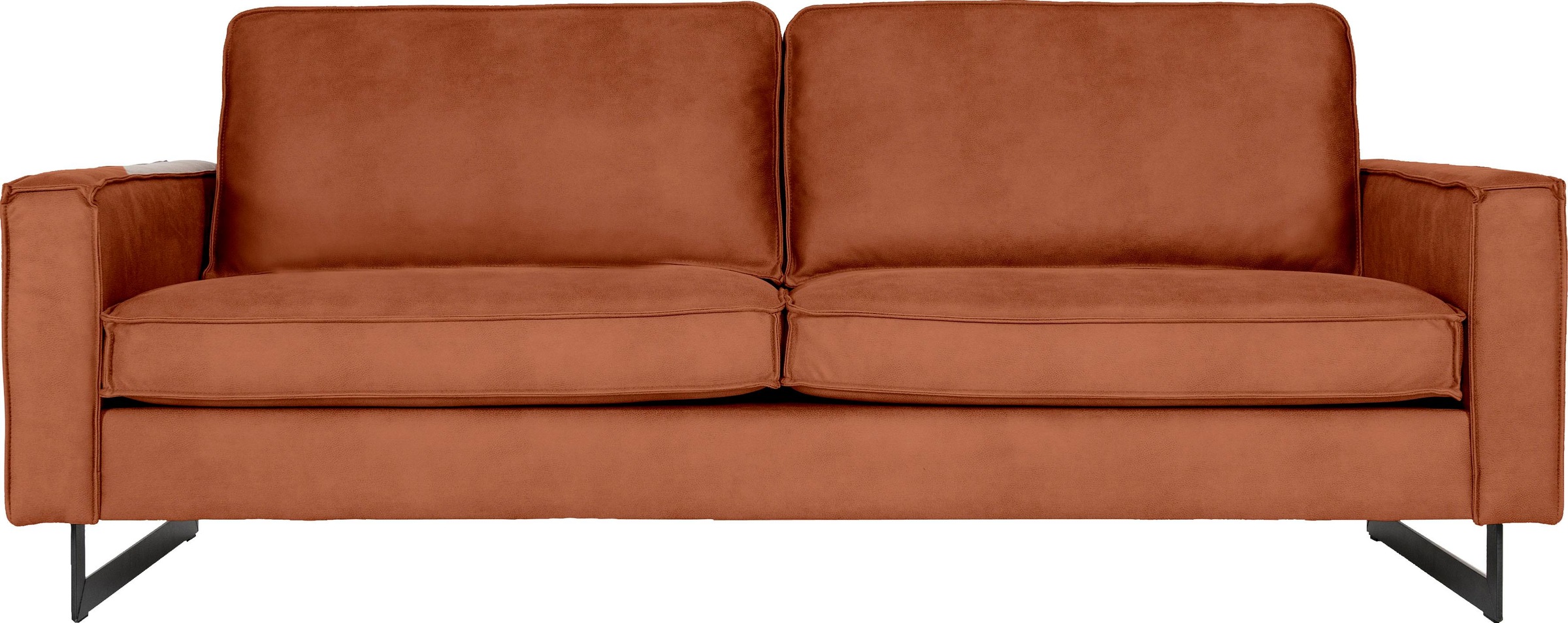 Home affaire 3-Sitzer "Pinto, 206 cm, Cord, Chenille, Lederoptik" mit Keder günstig online kaufen