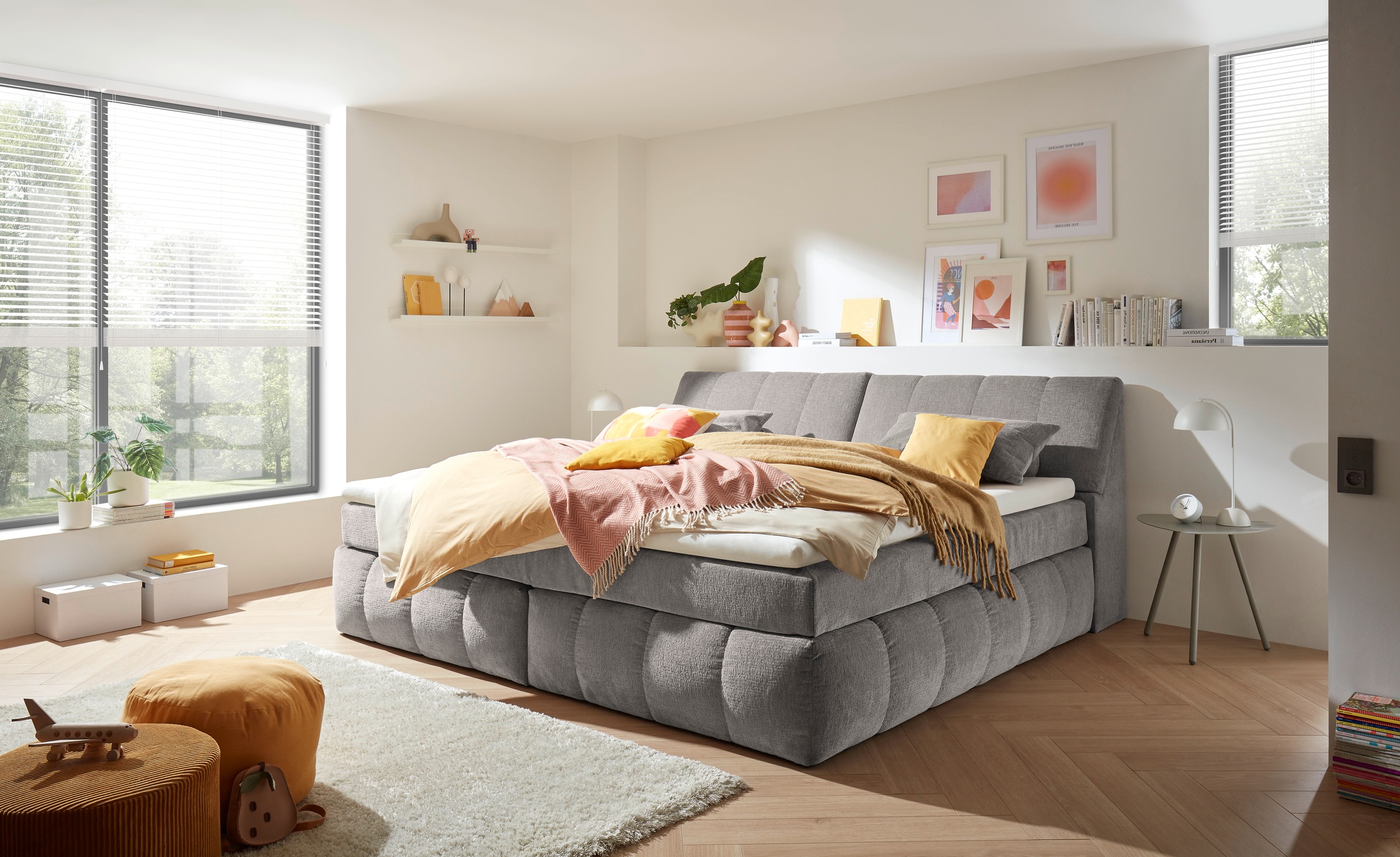 ED EXCITING DESIGN Boxspringbett "Elkford, Familienbett in der Größe 240x20 günstig online kaufen