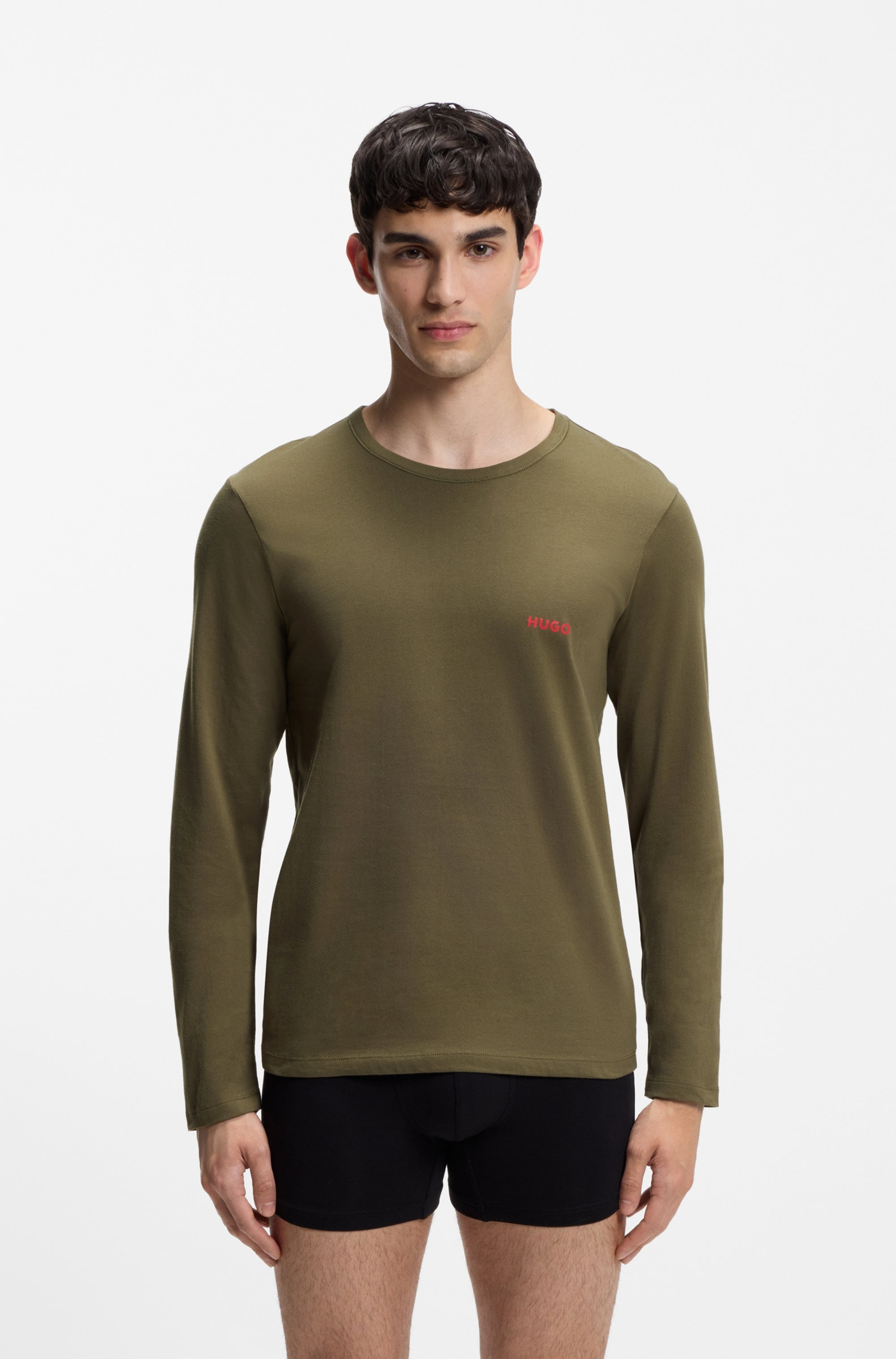 HUGO Underwear Langarmshirt »LS-SHIRT RN TRIPLET« Set, 3er Pack, 