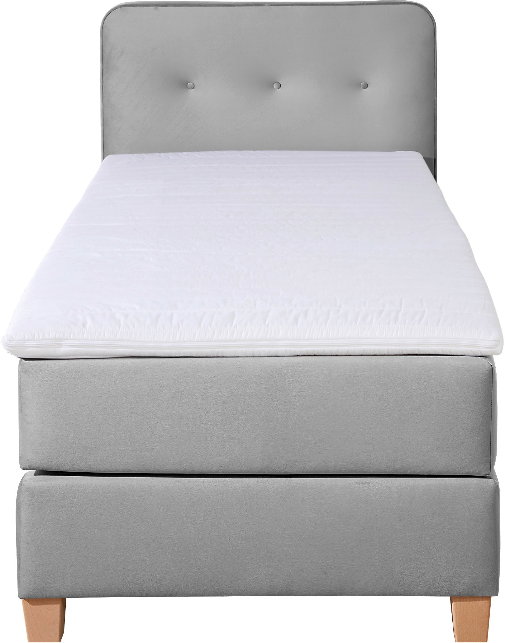 Home affaire Boxspringbett »Fargo«, inkl. Topper, in 3 Matratzenarten, in Samt- oder Strukturstoff