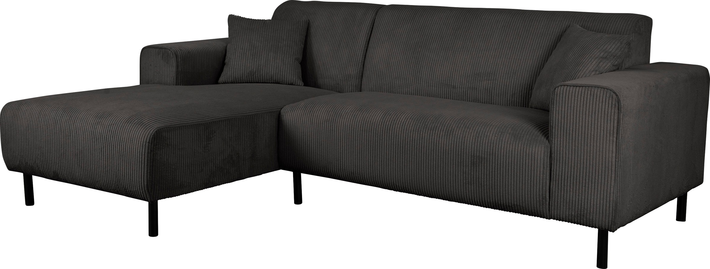 Home affaire Ecksofa »ARROS L-Form mit Wellenunterfederung, Maße B/T/H: 235/163/81 cm«, incl. Zierkissen, mit Recamiere rechts/links bestellbar, auch in Cord