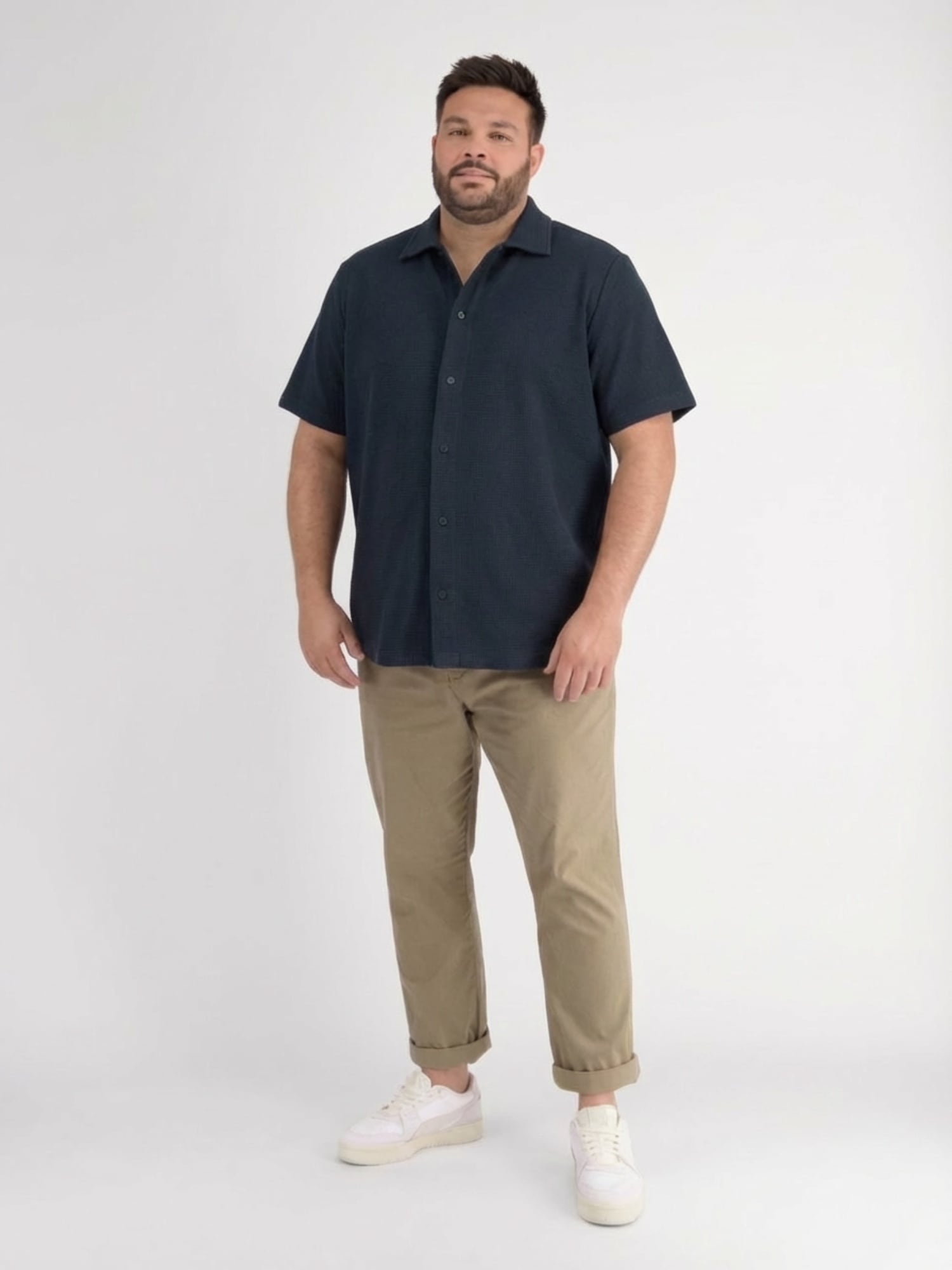 LERROS Poloshirt »Poloshirt mit durchgehender Knopfleiste, große Größen«