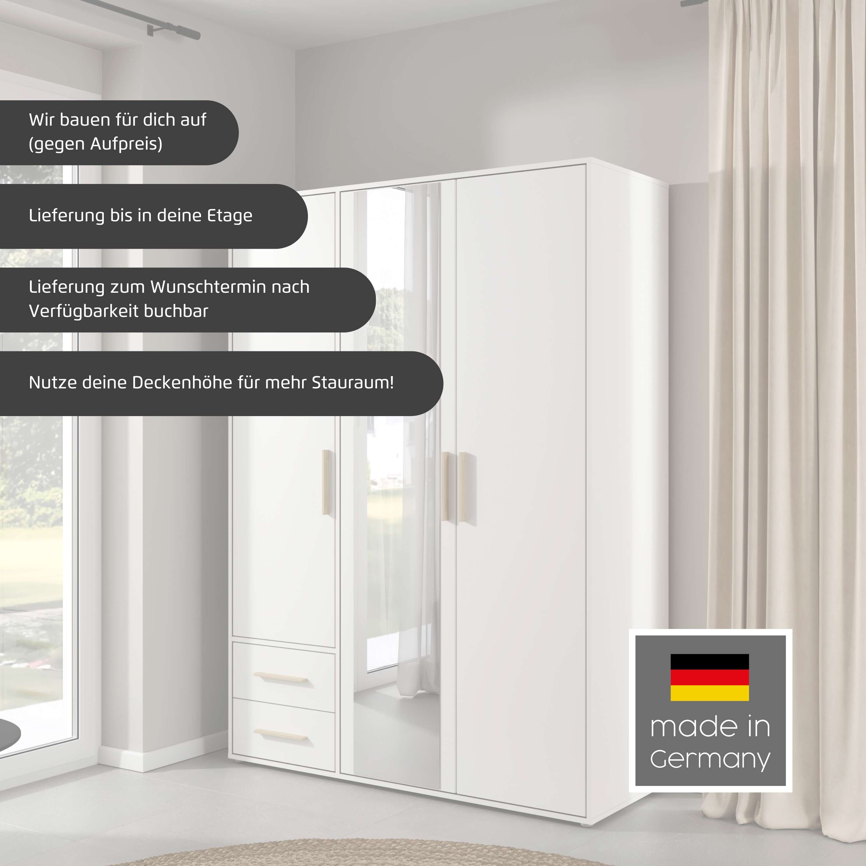 Thumbnail - INOSIGN BY RAUCH Kleiderschrank "Schrank Garderobe Schlafzimmer Stauraum PAULLY TOPSELLER Wäscheschrank", (mit 3 untersc...