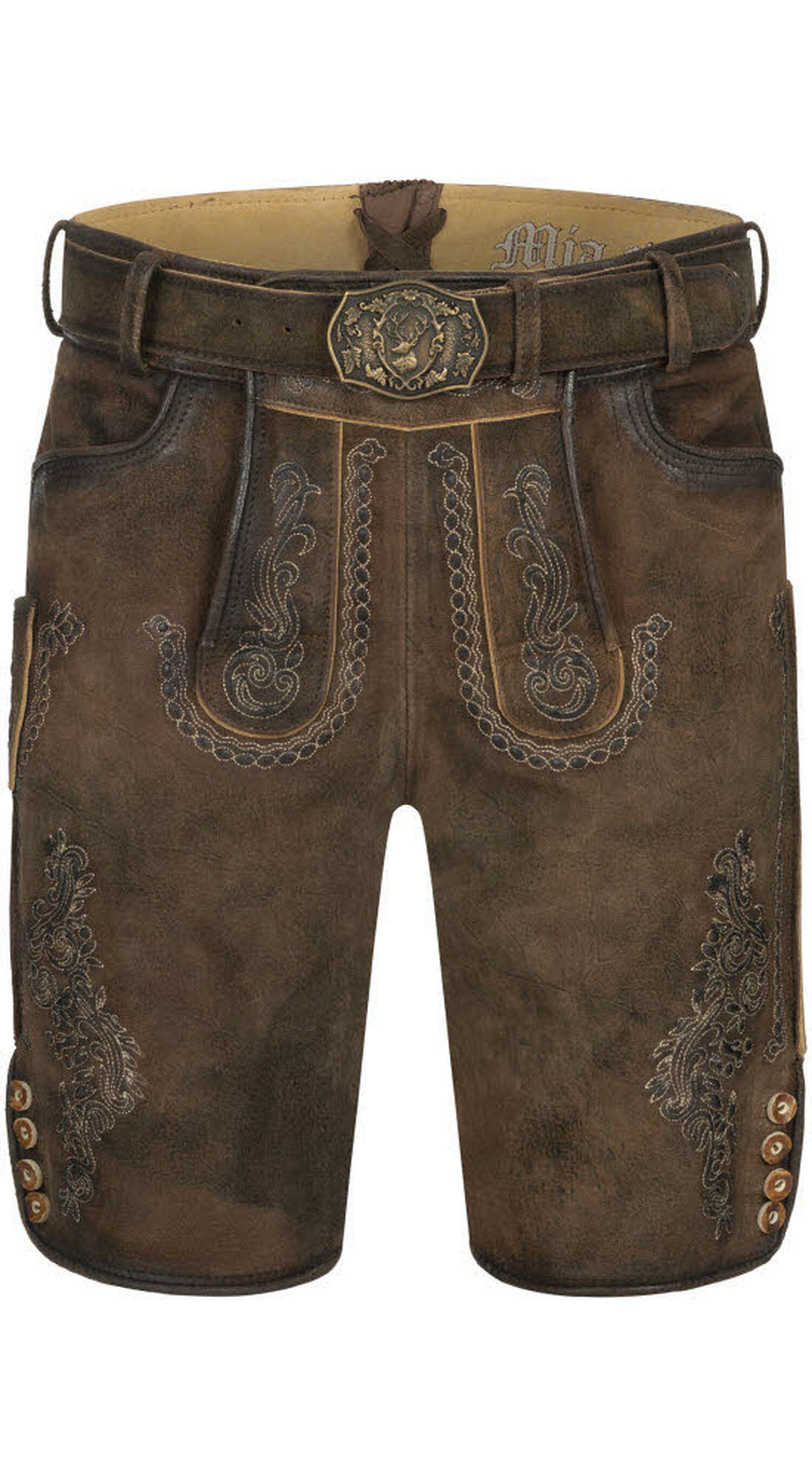 Nübler Trachtenlederhose "Lederhosen kurz Latz Luther" günstig online kaufen