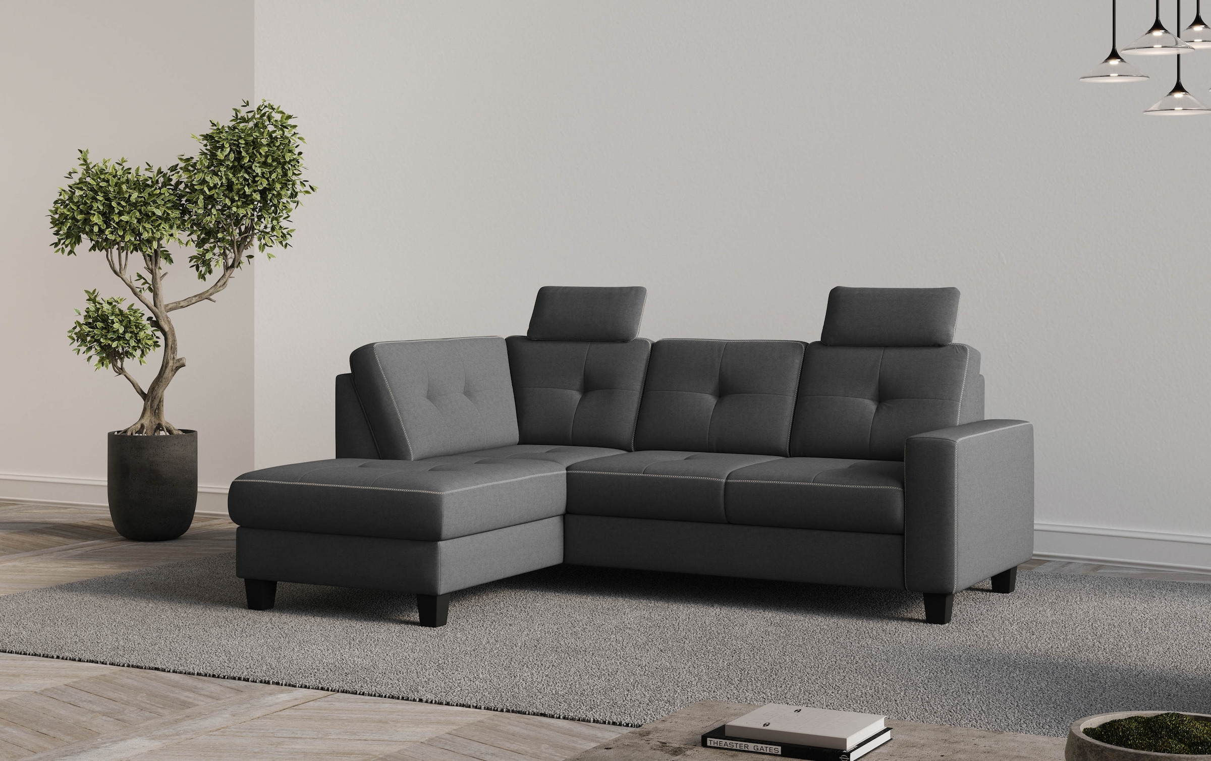 PLACES OF STYLE Ecksofa "Varese" wahlweise mit Bettfunktion und Bettkasten günstig online kaufen