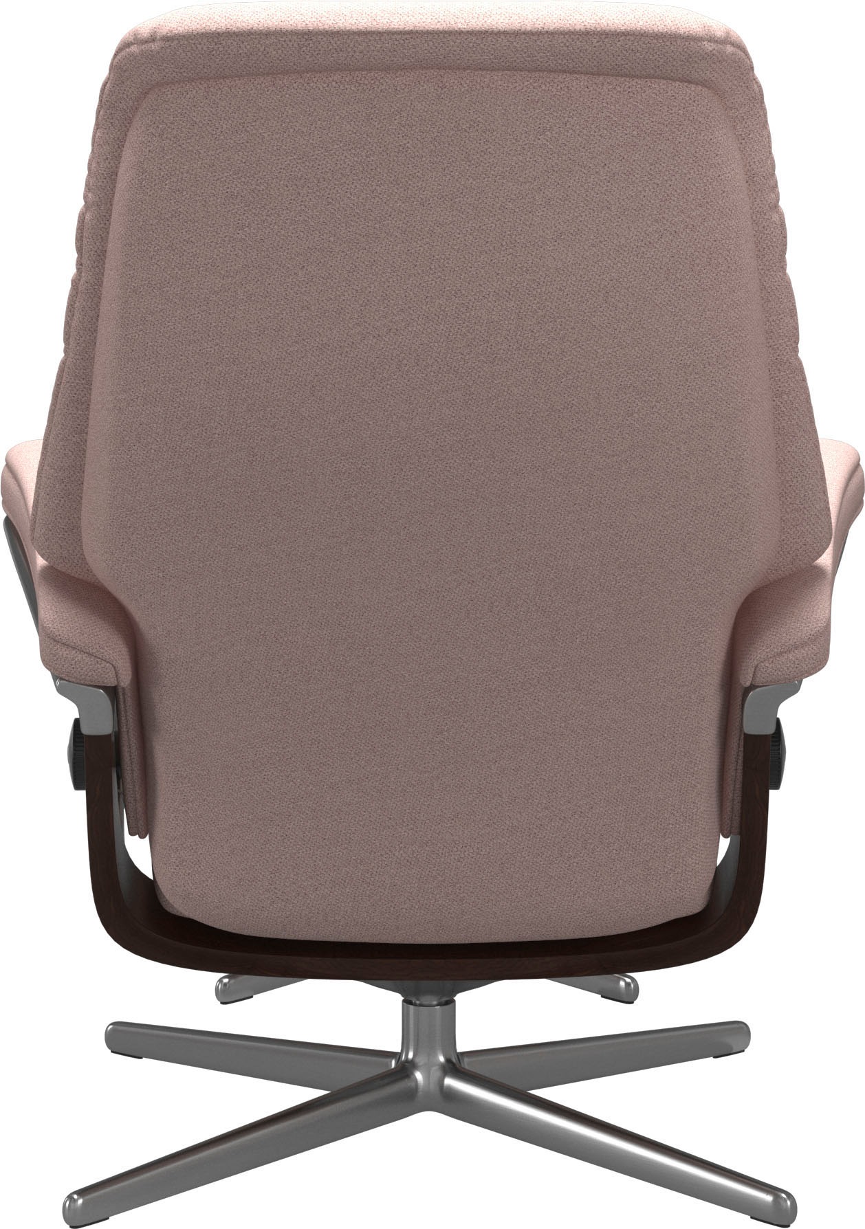 Stressless® Relaxsessel »Sunrise«, (Set, Relaxsessel mit Hocker), mit Hocker, mit Cross Base, Größe S, M & L, Holzakzent Braun