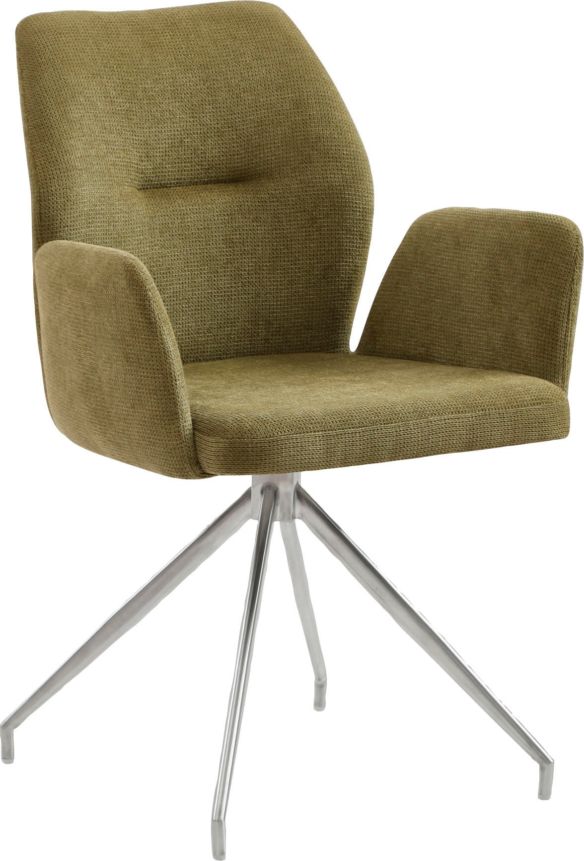 SalesFever Esszimmerstuhl "Taormina Armlehnstuhl mit silbernem Edelstahlges günstig online kaufen