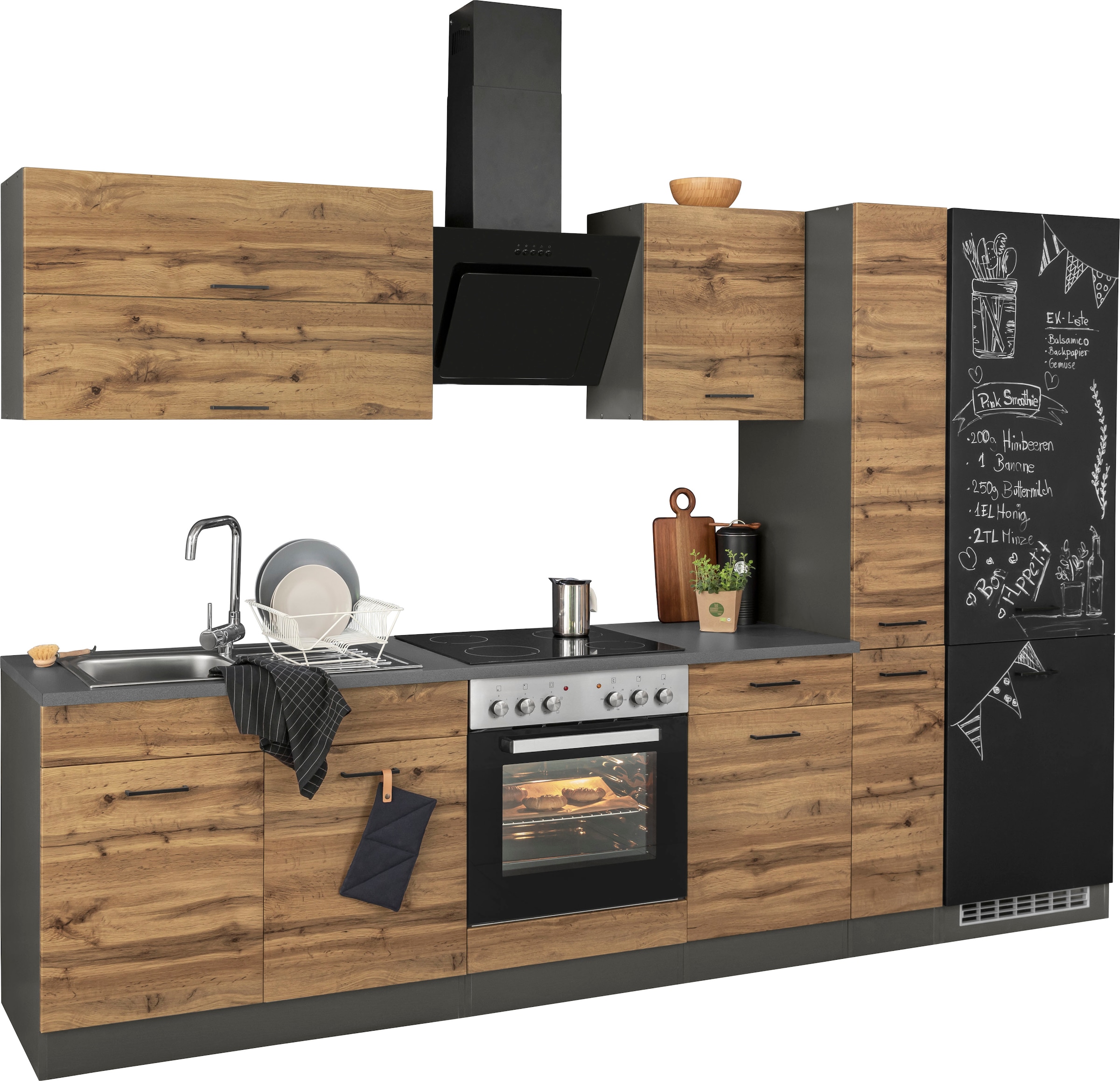 HELD MÖBEL Küchenzeile »Trier«, mit E-Geräten, Breite 300 cm kaufen | BAUR