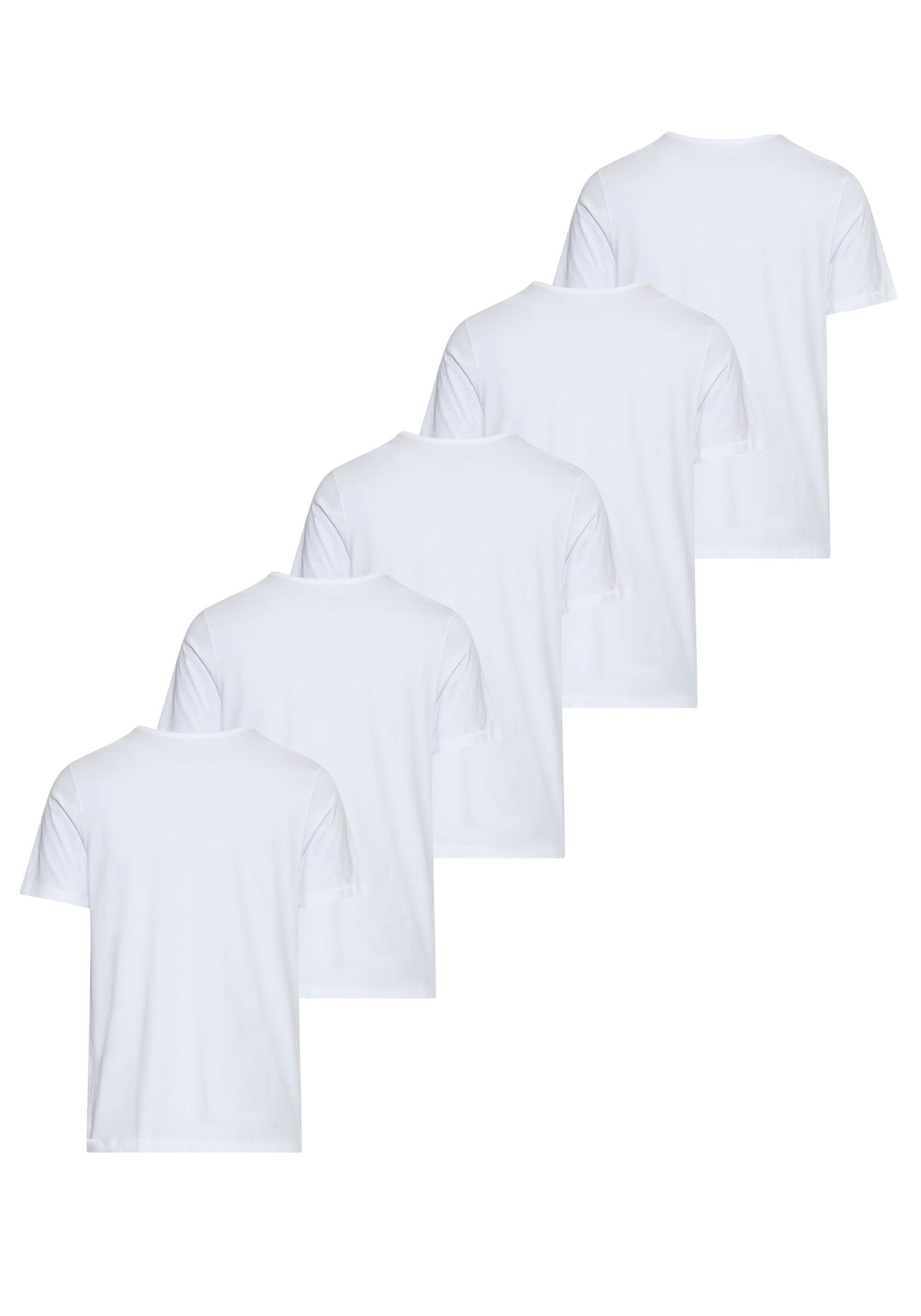 BOSS T-Shirt »5P Authentic«, (5 tlg.), Basic, Rundhals Sparpackung Set Logo