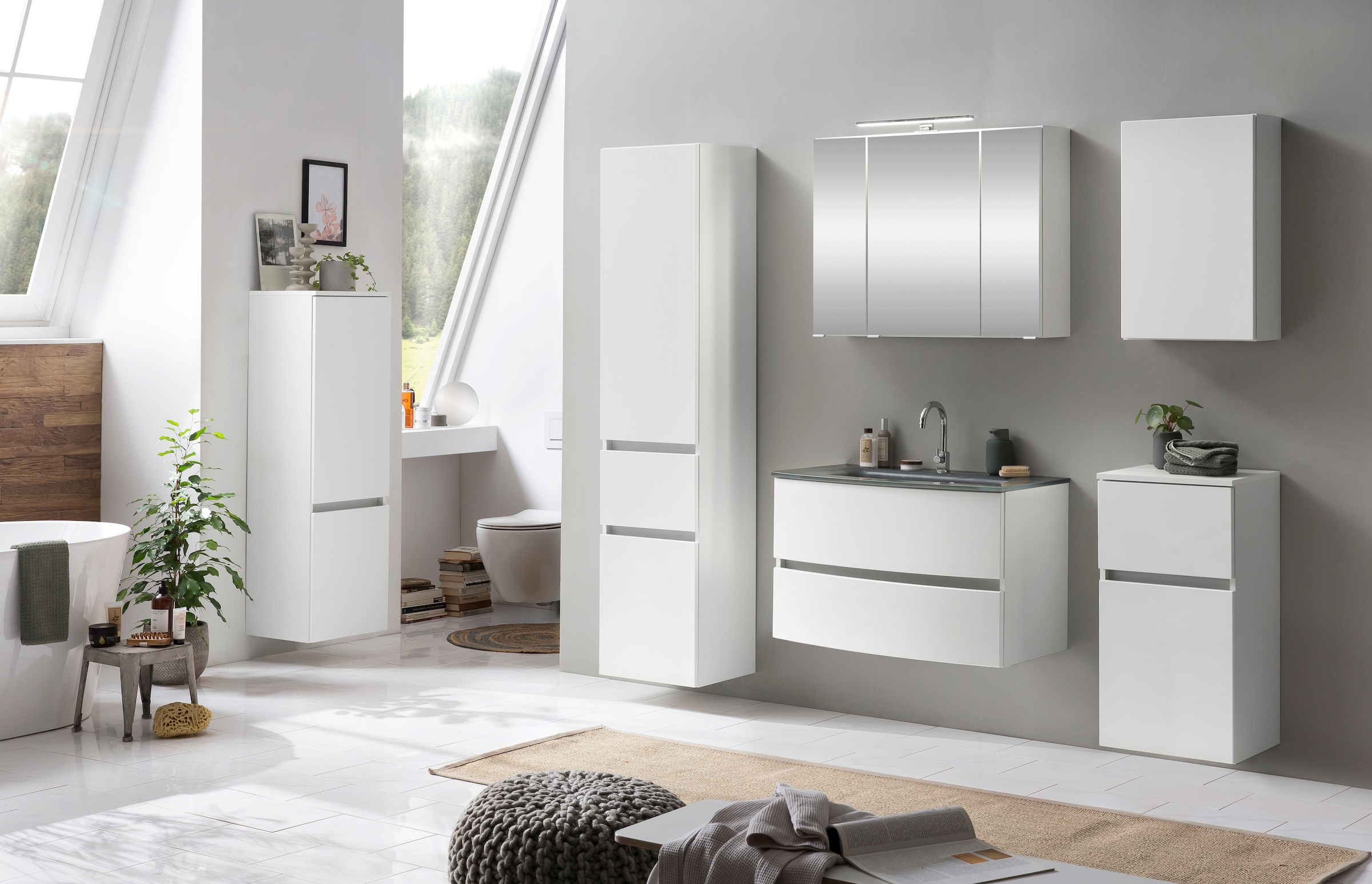 welltime Badezimmer-Set »Kaunas« Set, 5 Stk. tlg.