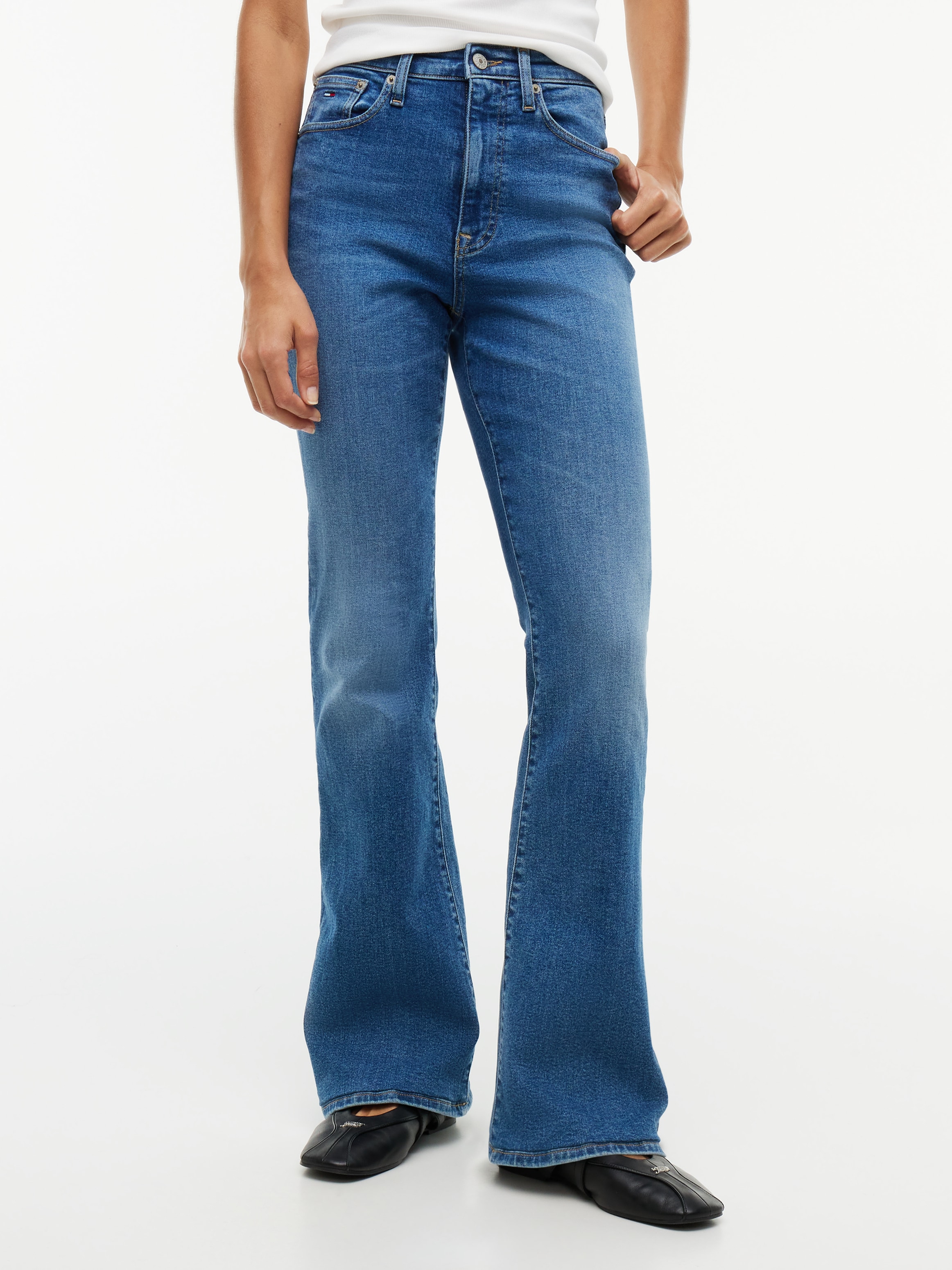 Tommy Jeans Bootcut-Jeans "SYLVIA HIGH RISE BOOTCUT DJ0239" Baumwollmischung