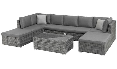 Gartenlounge-Set »New York«, (21 tlg., 1x 3er AZ-Sofa, 1x Ecke, 1x Sessel, 1x Ottomane...