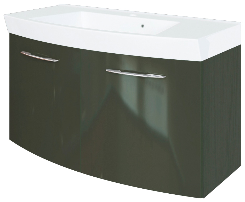 welltime Badmöbel-Set »Florida«, (2 St.), Waschplatz Breite 100 cm und Spiegelschrank
