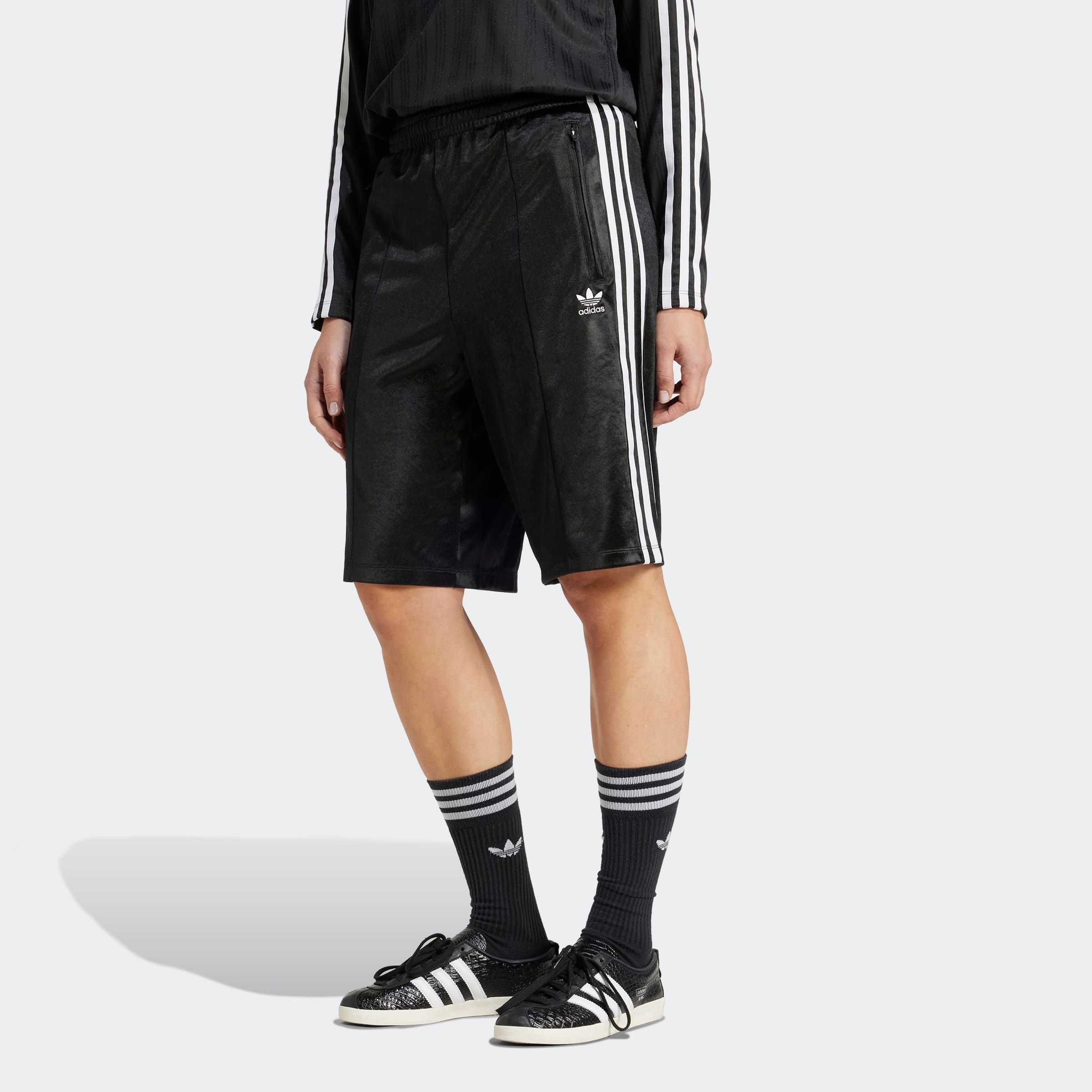 adidas Originals Shorts "ADICOLOR FIREBIRD LONG" für sportliche Aktivitäten, aus Polyester, enger Schnitt