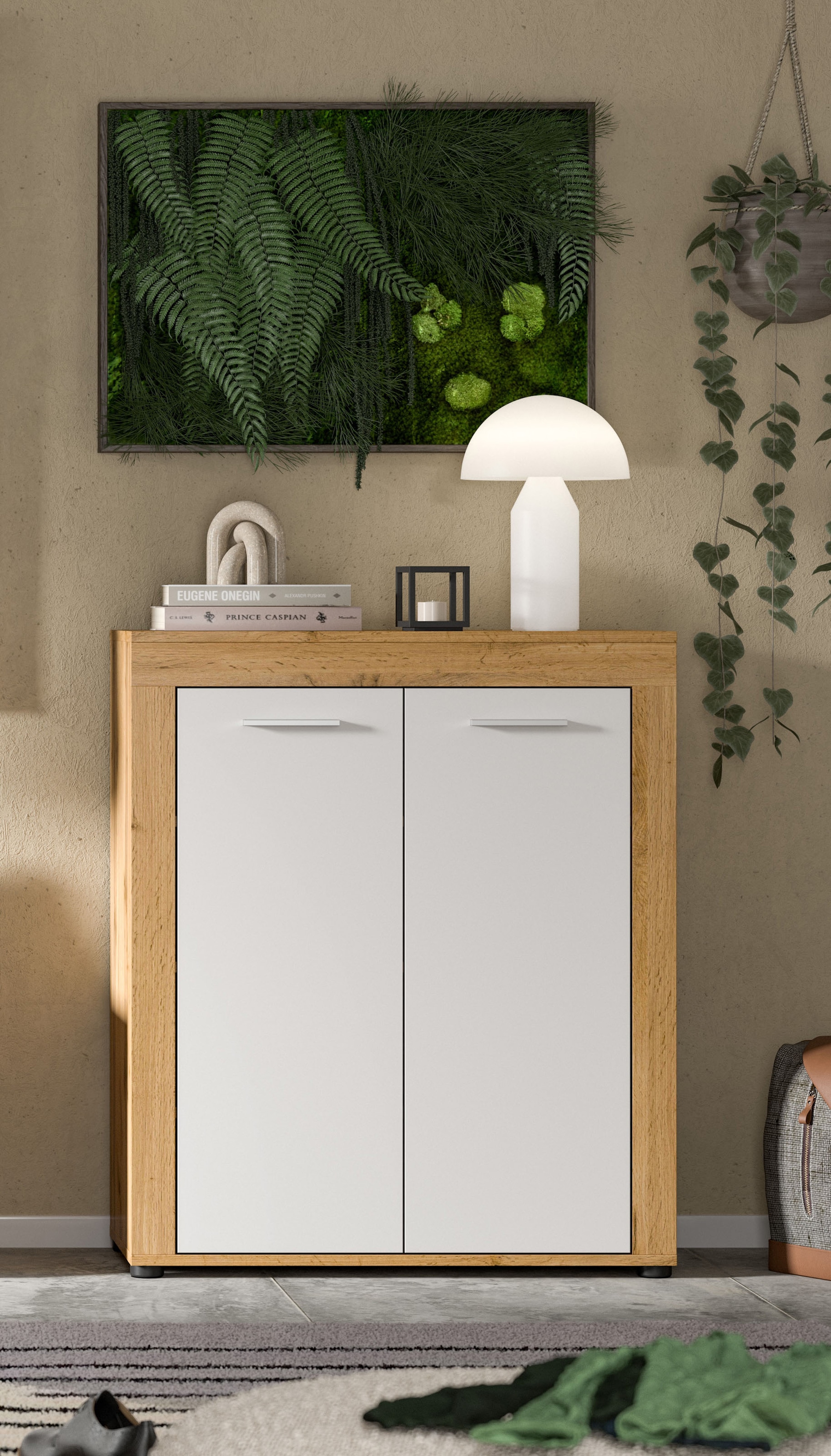 Home affaire Schuhschrank "AOSTA, TOPSELLER, Höhe 95cm, 2 Türen, 3 Einlegeb günstig online kaufen