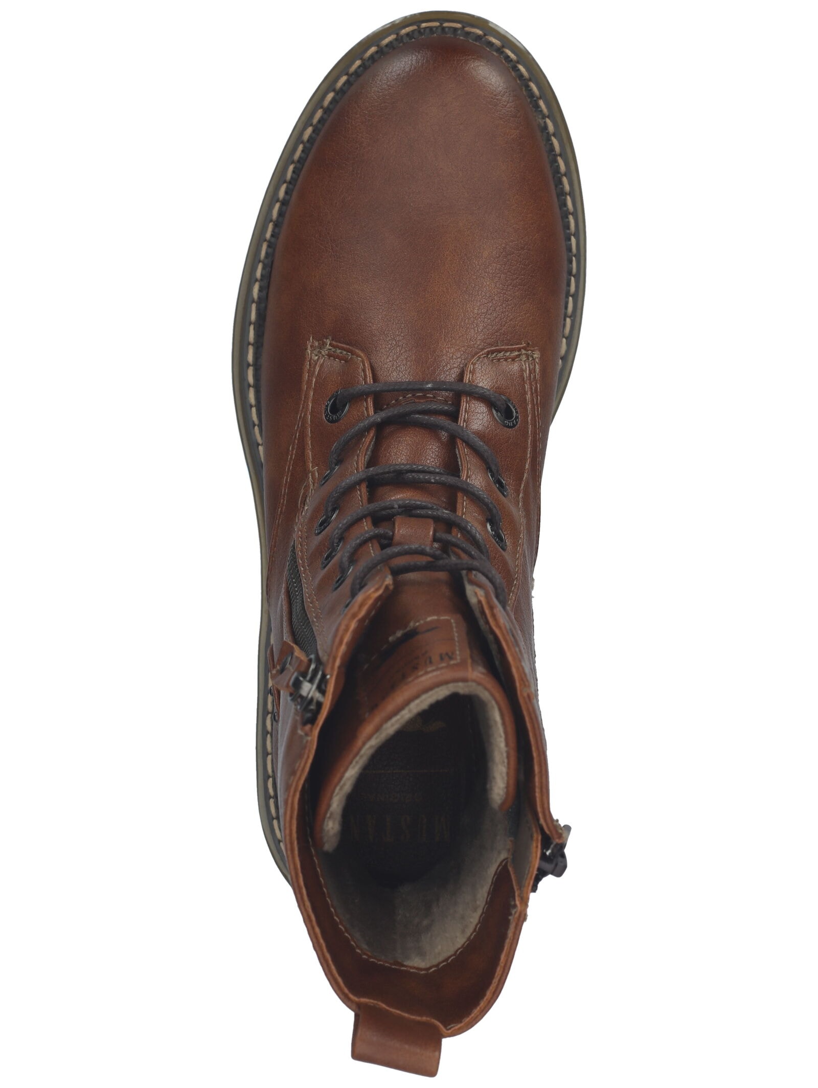 Mustang Shoes Schnürstiefelette »Mustang Shoes Stiefelette Lederimitat«