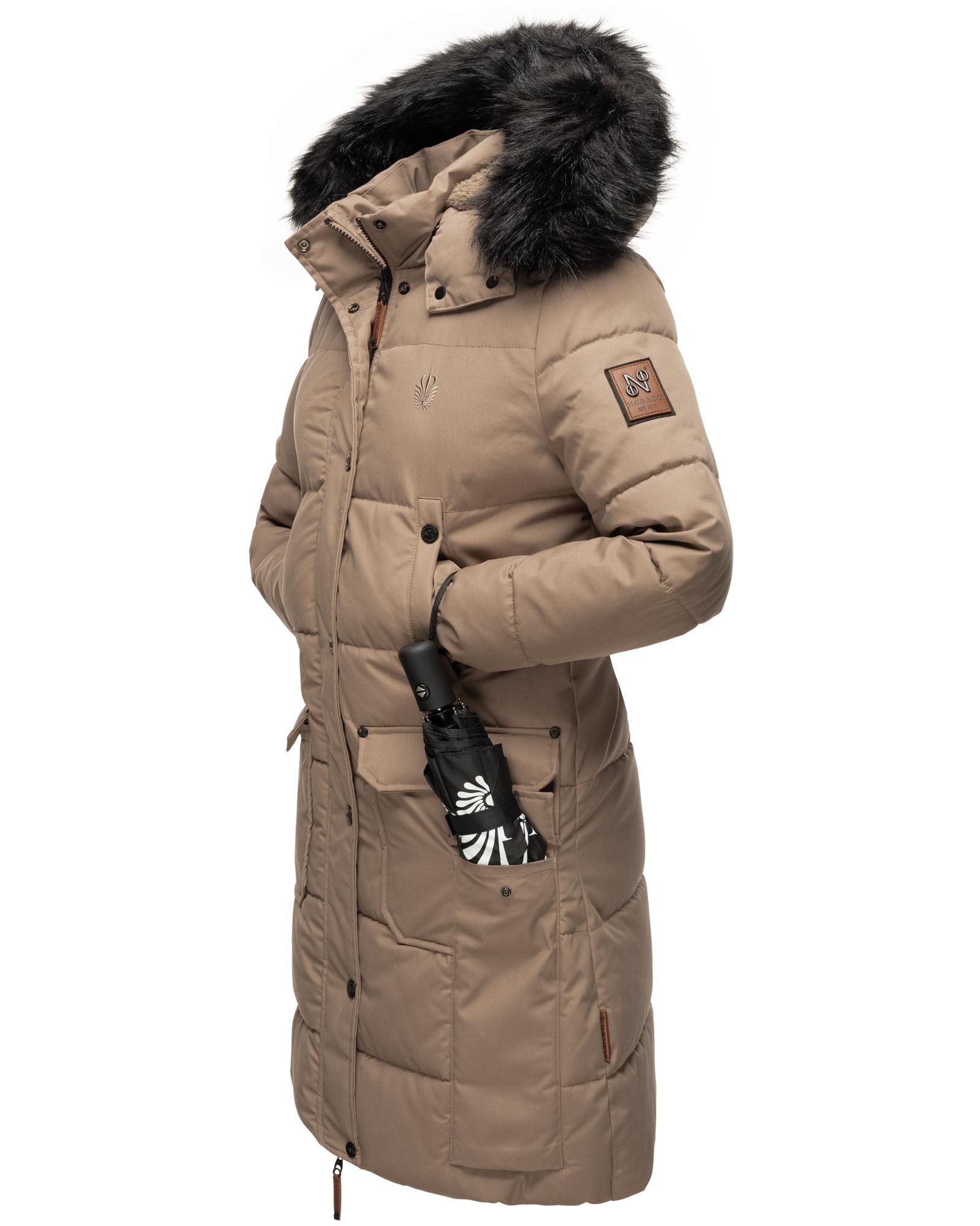 Navahoo Wintermantel »Cosimaa«, Warmer Damen Parka inkl. Einkaufstasche und Regenschirm