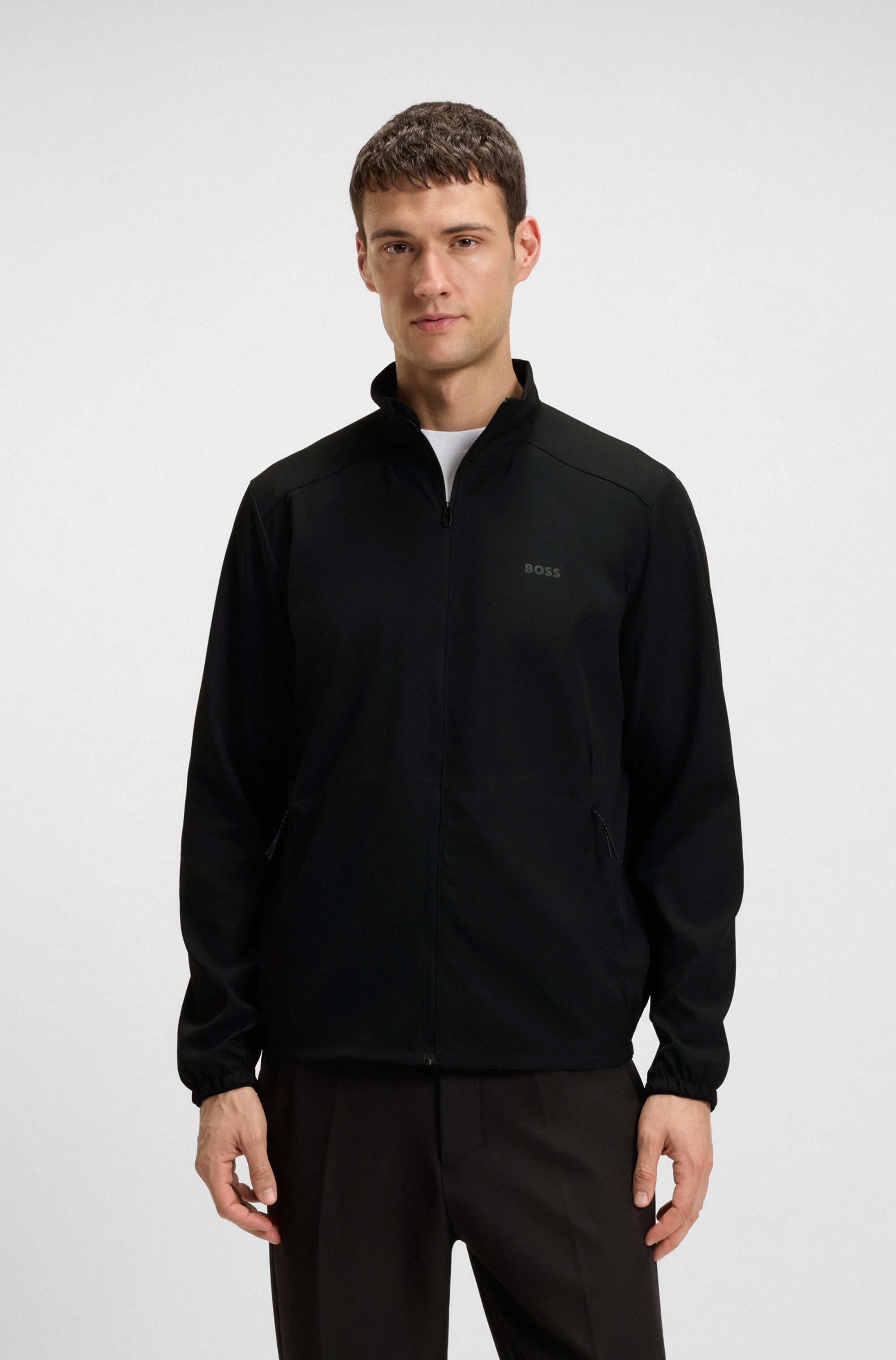 BOSS Sweatjacke "Mix&Match Jacket Z", mit Kontrastnaht am Ärmel günstig online kaufen