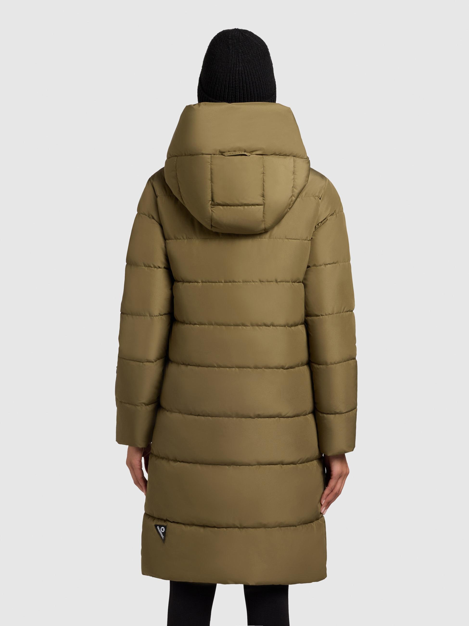 khujo Steppmantel »Jilias5-YM«, warmer Damen Wintermantel mit Kapuze und großen Taschen