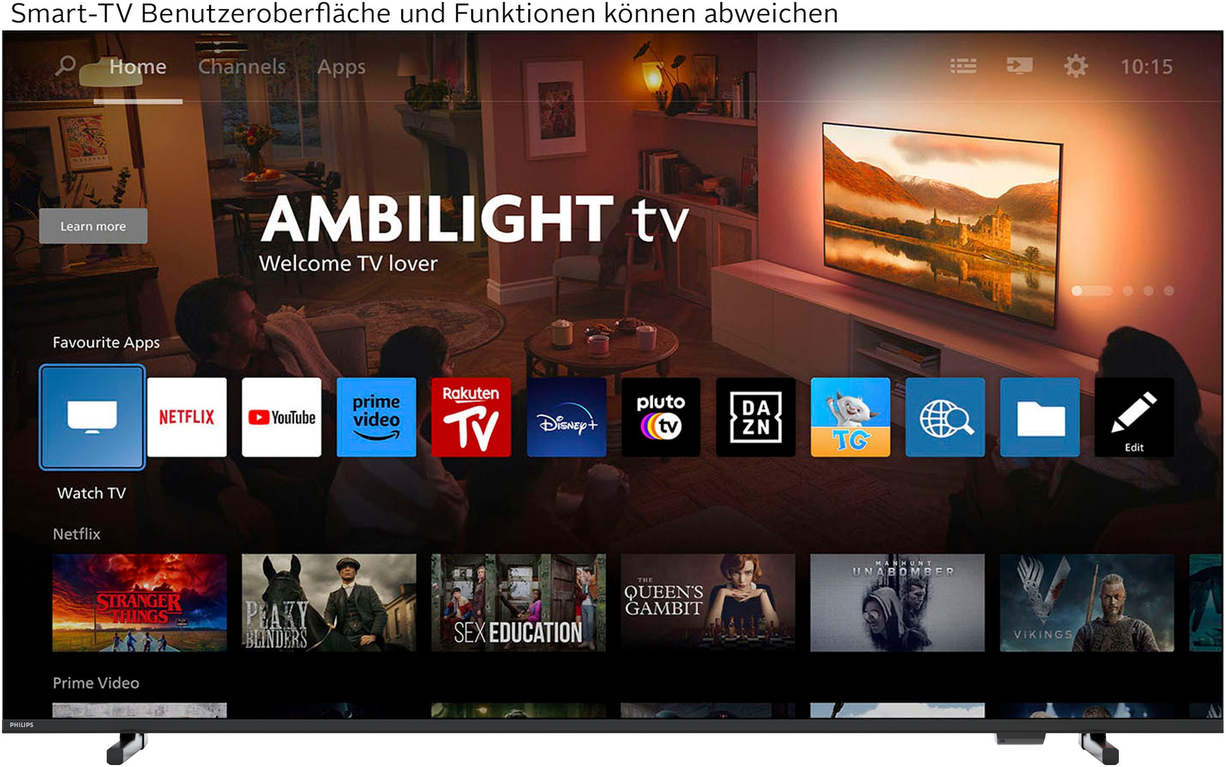 Philips QLED Mini LED-Fernseher »75MLED810/12«, 4K Ultra HD, Smart-TV