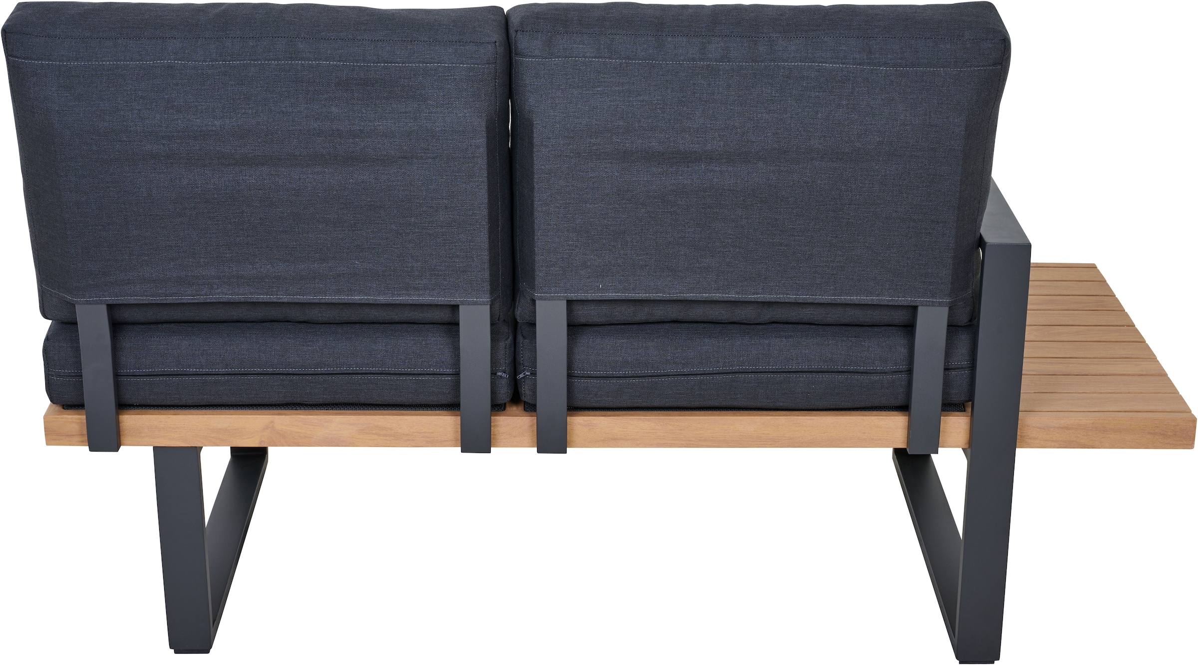 Siena Garden Gartensofa »BARI« Aluminium, teaklook, inkl. Kissen, Dining-Set 2-teilig