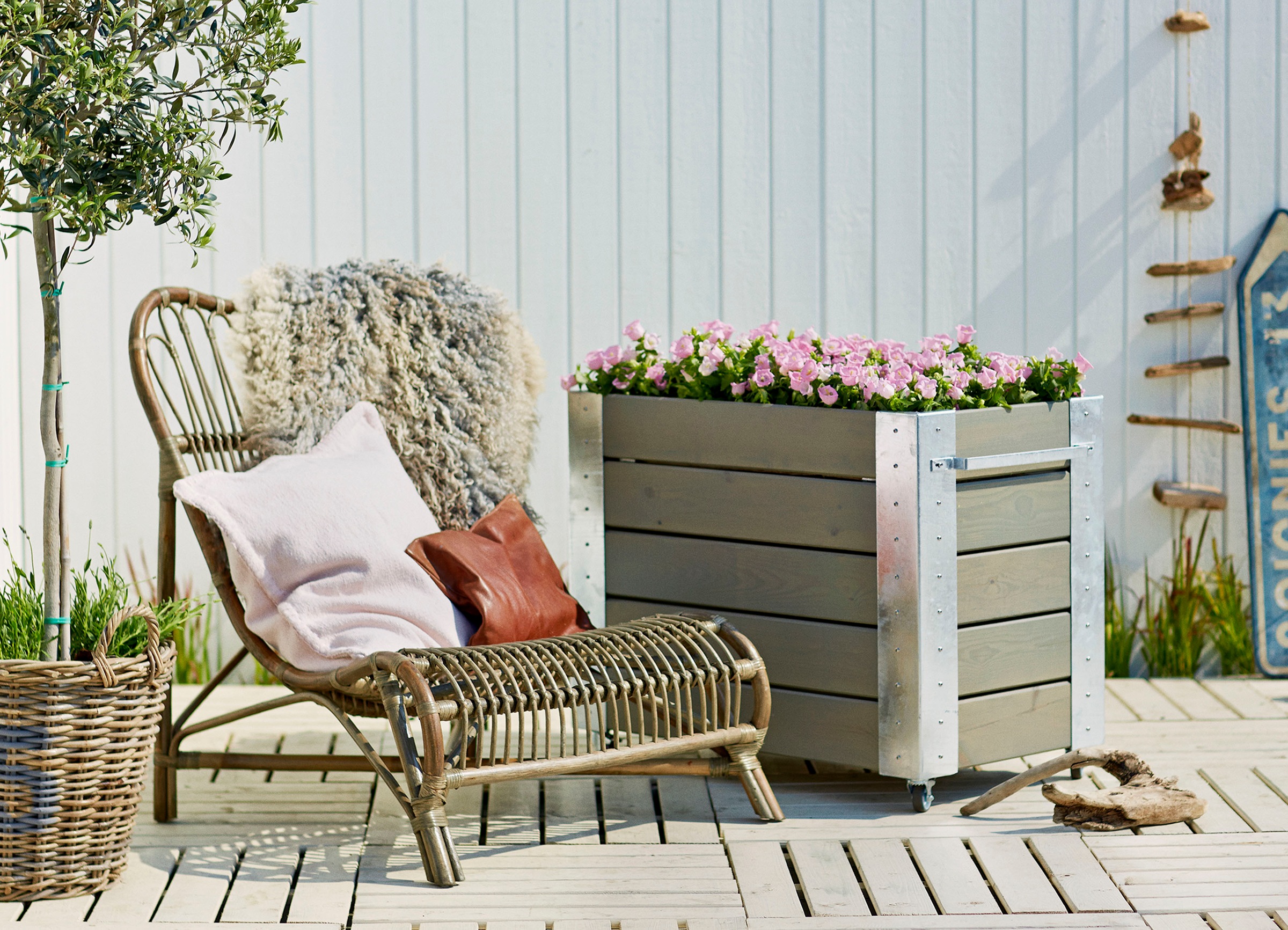 PLUS Blumenkasten »Cubic« BxTxH: 50x87x70 cm