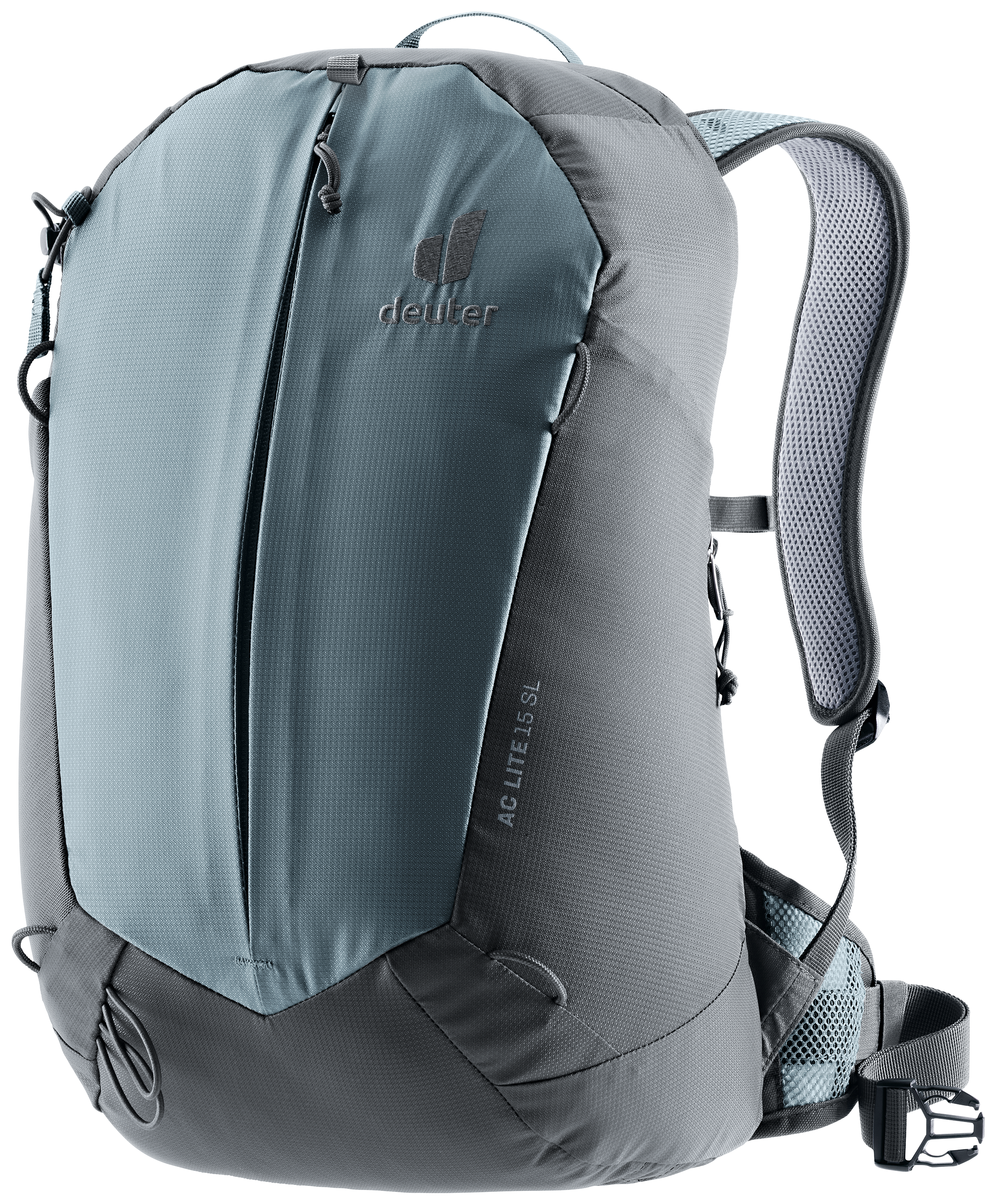 Wanderrucksack DEUTER "AC LITE 15 SL", grau (shale, graphit), Rucksäcke, B/H/T: 28cm x 44cm x 20cm, Obermaterial: 100% Polyester, für sportliche Tagesausflüge, mit großer Reißverschluss-Frontöffnung, B:28cm H:44cm T:20cm