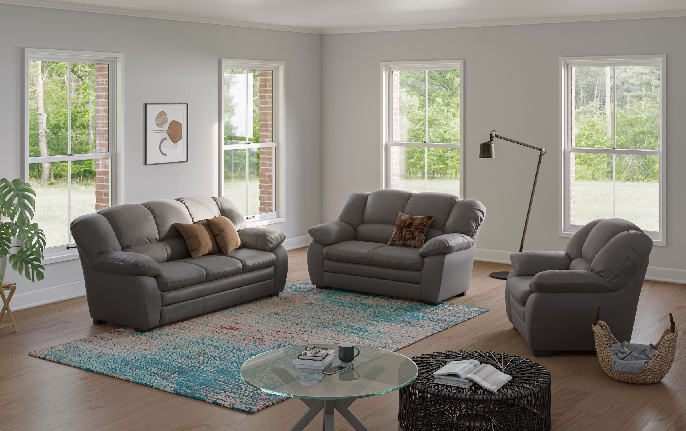 COTTA Polstergarnitur "Casino, Sofa Set, 3-2-1 Sitzer, Wohnzimmer Garnitur" günstig online kaufen