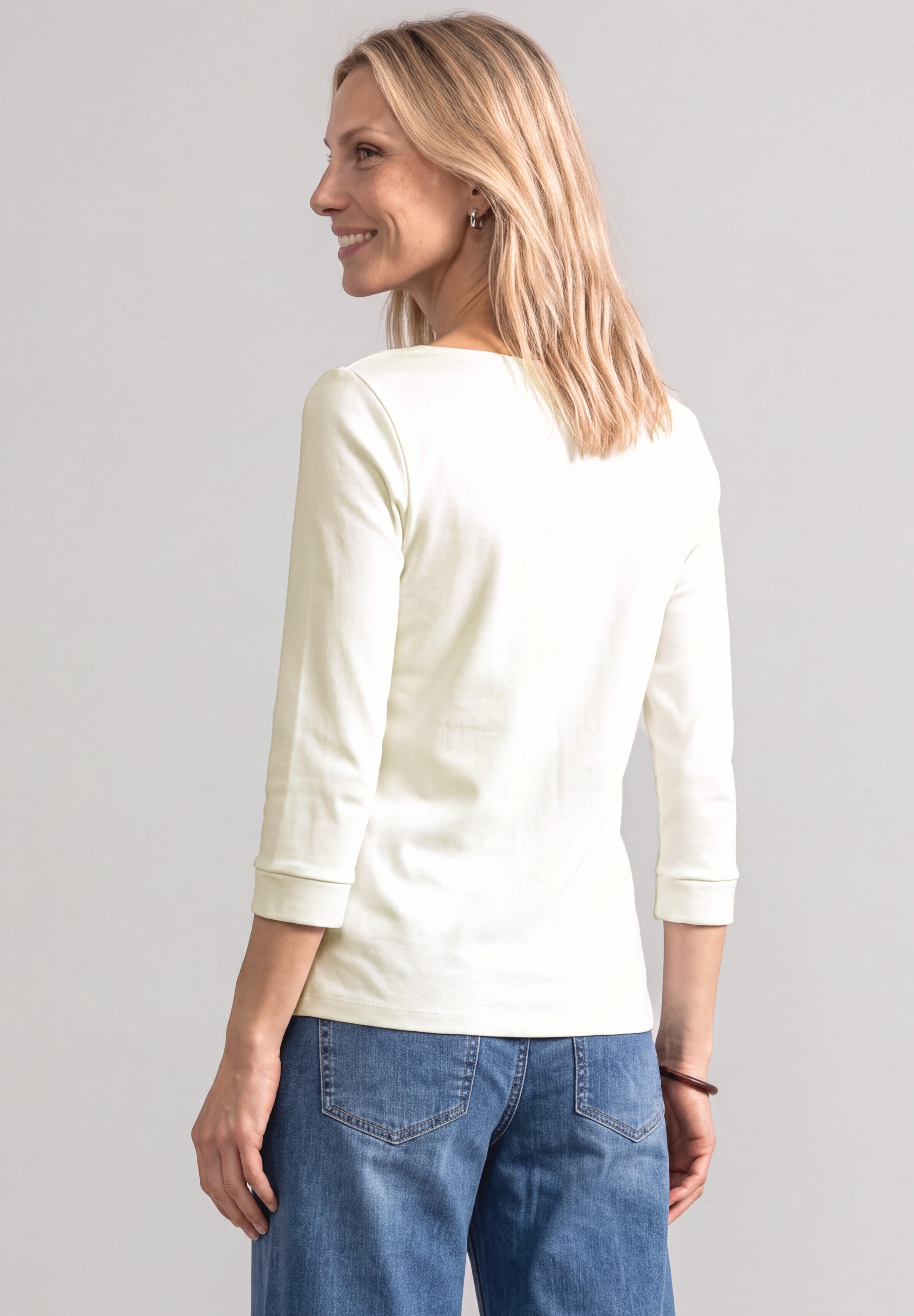 STREET ONE Langarmshirt mit U-Boot-Ausschnitt