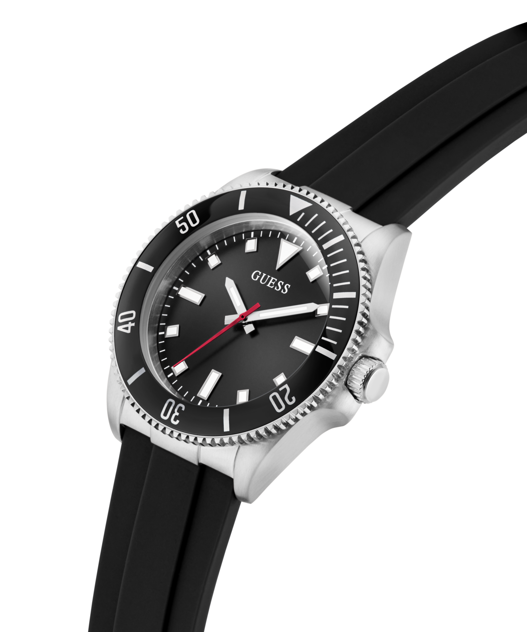 Guess Quarzuhr »CLIFF« Armbanduhr, Herrenuhr, Silikonarmband