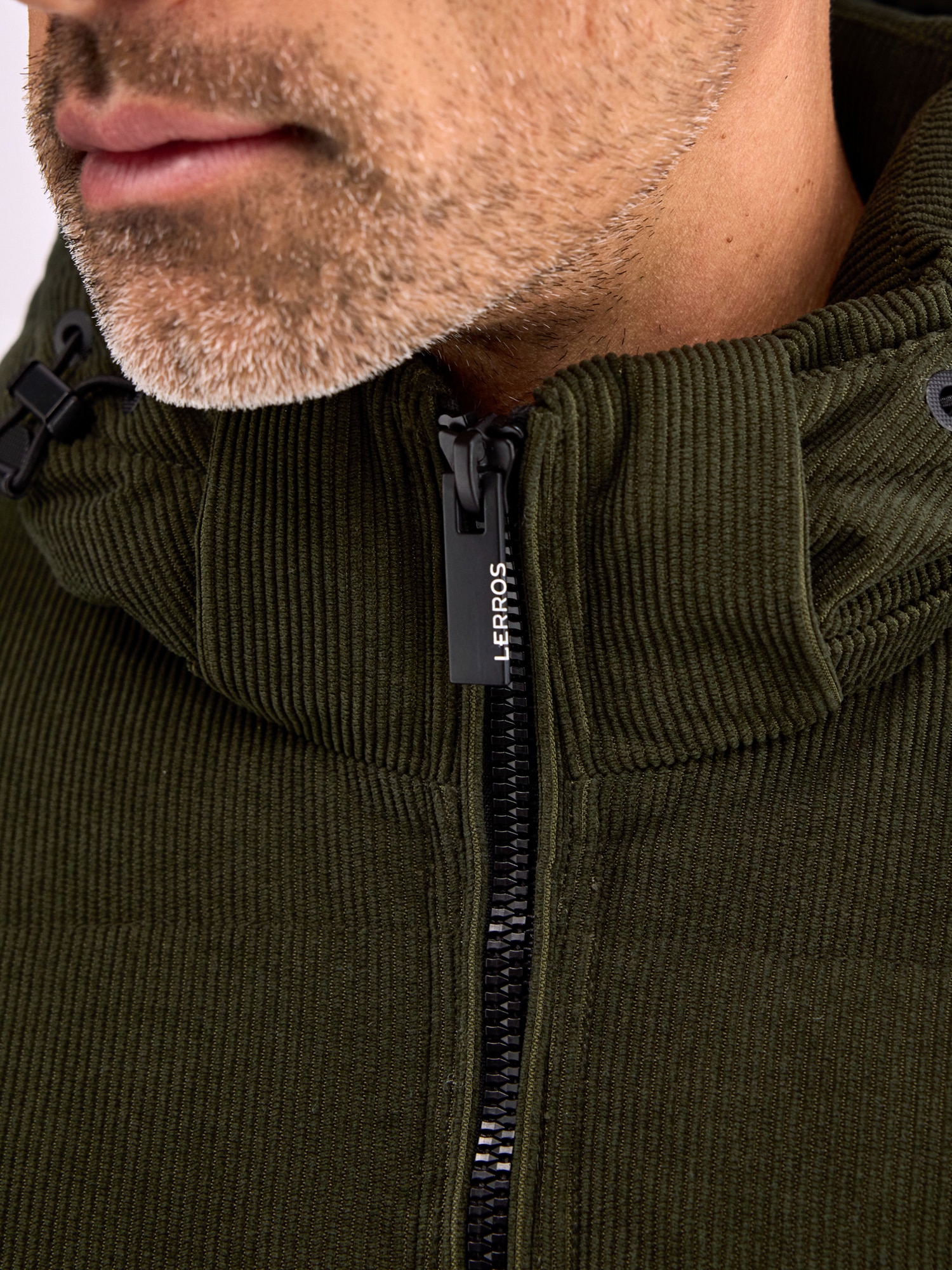 LERROS Steppjacke »LERROS Herren Steppjacke in funktionaler Cord-Optik«, mit Kapuze, Wasser- und windabweisend, atmungsaktiv