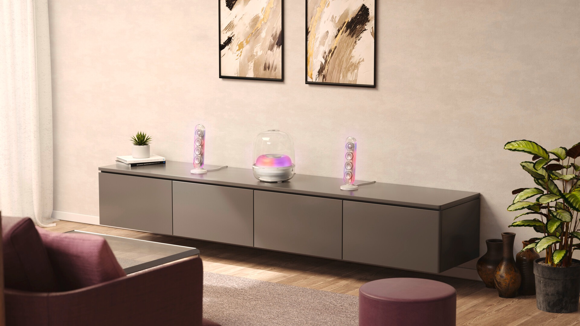 Harman/Kardon 2.1 Soundsystem »Soundsticks 5 Wi-Fi Edition« 2.1 (Bluetooth | WLAN ) 2.1 Kanal WLAN Lautsprecher