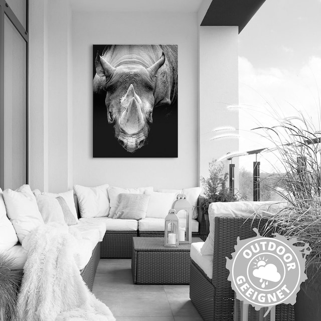 Artland Wandbild »Das Nashorn«, Wildtiere, (1 St.), als Alubild,  Leinwandbild, Wandaufkleber oder Poster in versch. Größen bestellen | BAUR