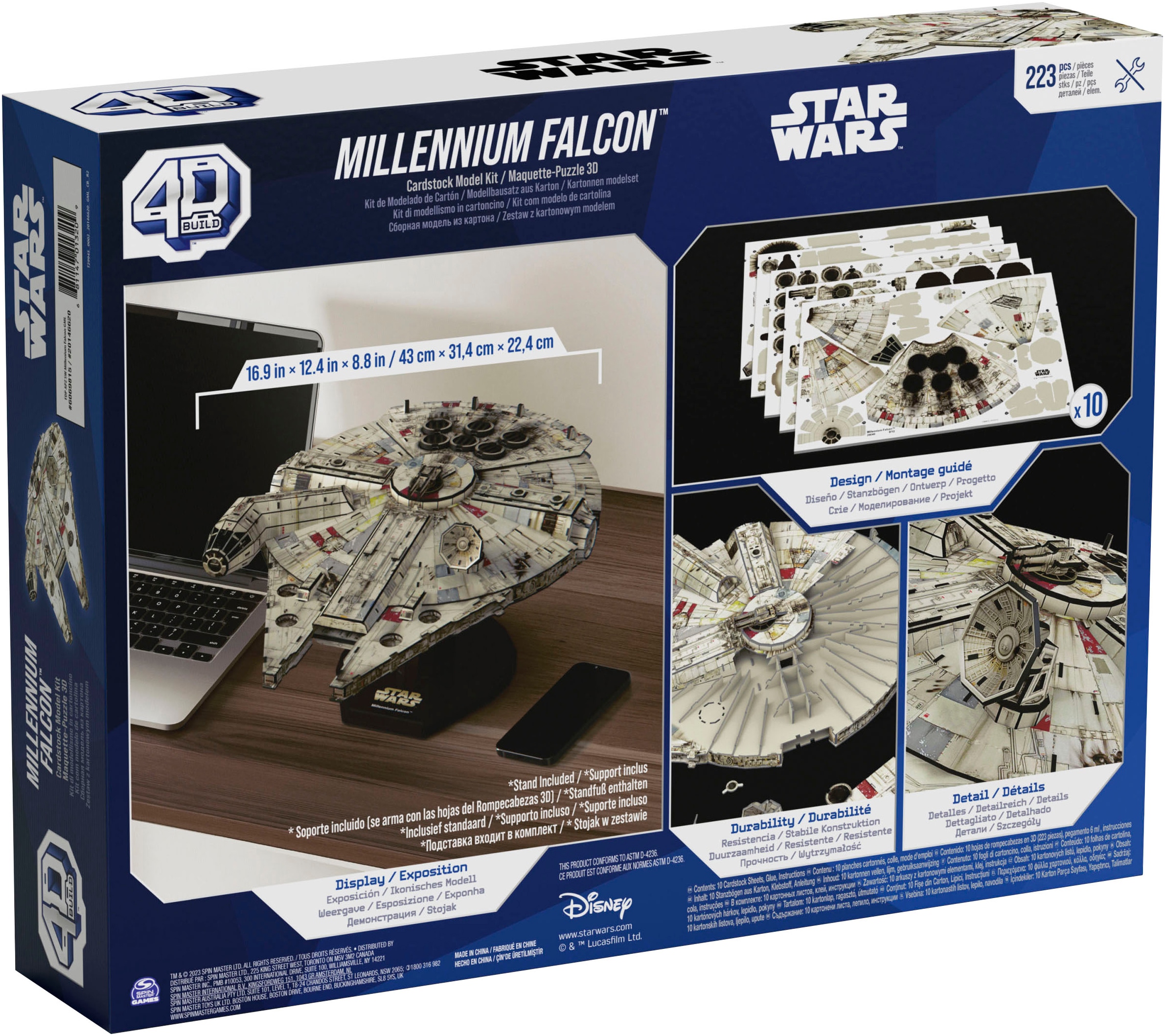 Spin Master 3D-Puzzle »4D Build - Star Wars - Millennium Falcon Raumschiff«