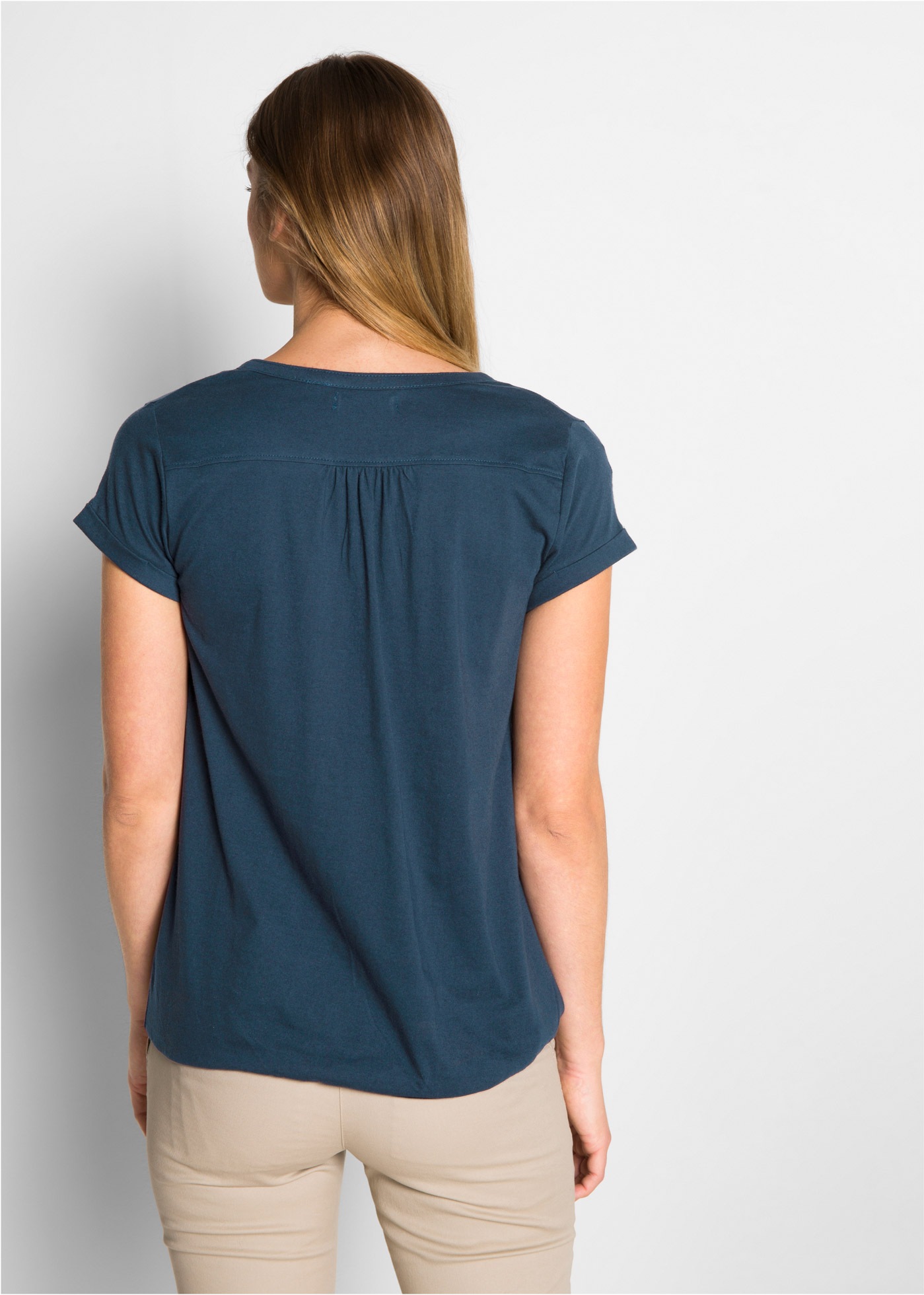 bonprix T-Shirt "Baumwoll-Shirt, Kurzarm" Baumwoll-Shirt, Kurzarm günstig online kaufen