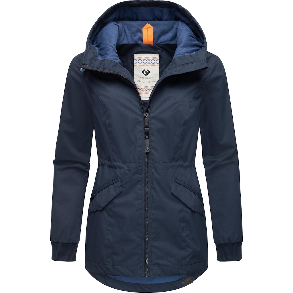 Ragwear Outdoorjacke »Dowey A«, mit Kapuze, stylische Damen Übergangsjacke mit Taillenzugband