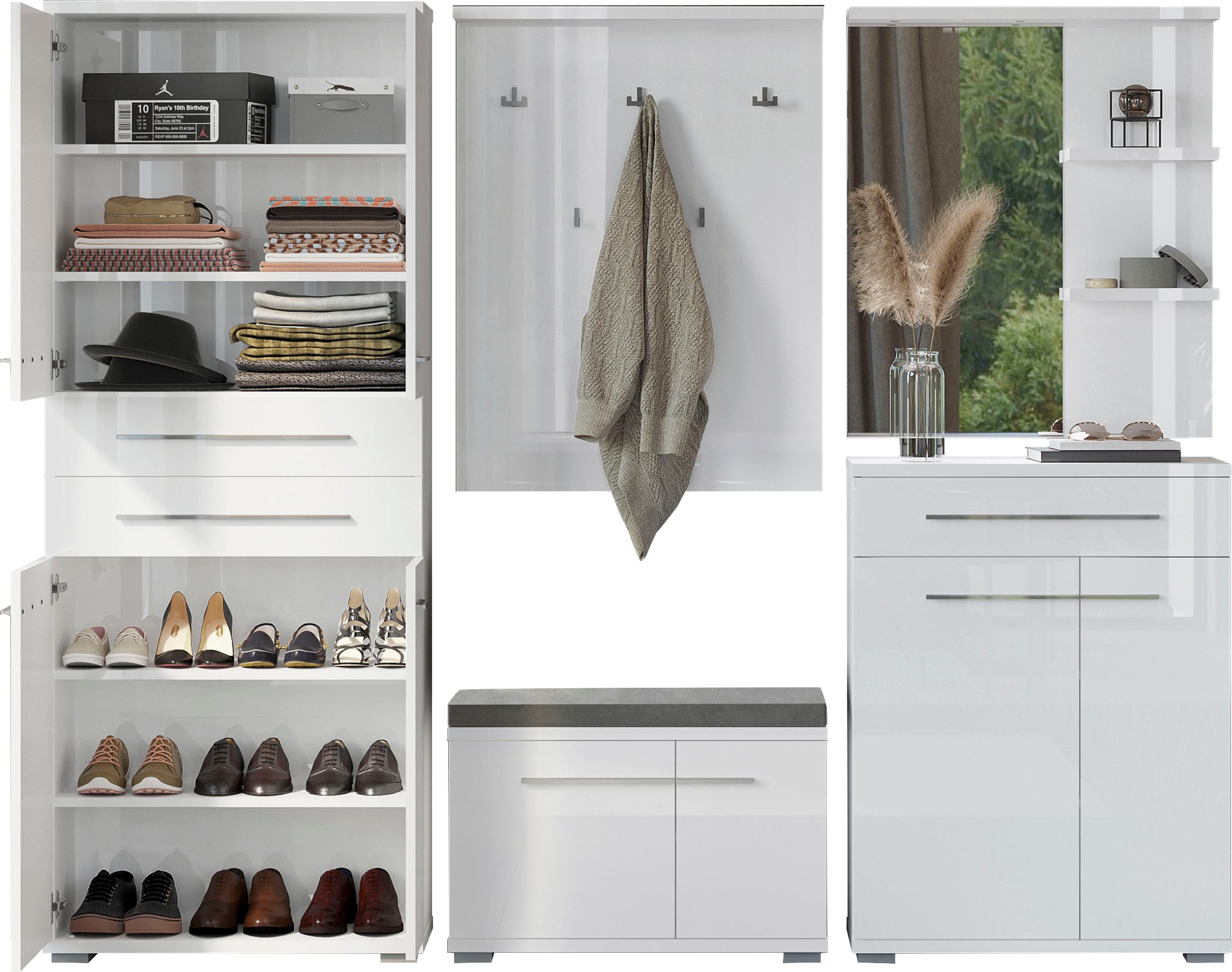 OTTO home Garderoben-Set "Piano" Set, 5 Stk. tlg. günstig online kaufen